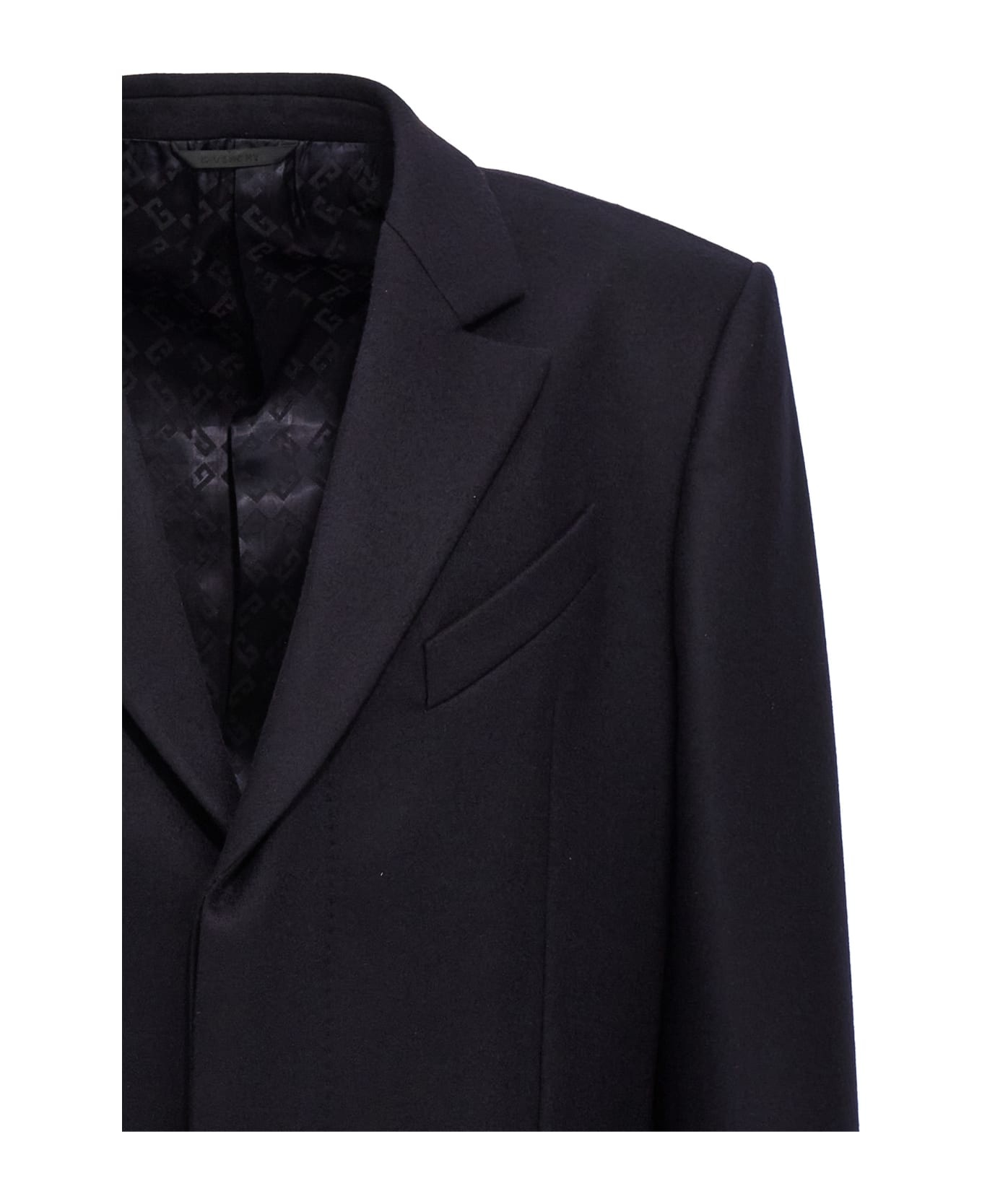 Givenchy Single-breasted Long Coat - Blue