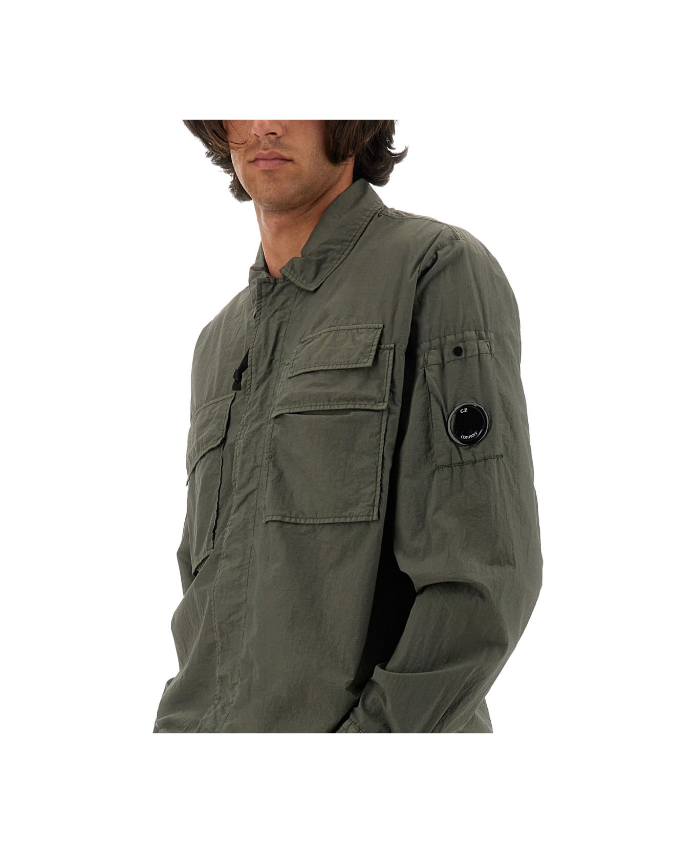 C.P. Company Shirt With Logo - GRAPELEAF