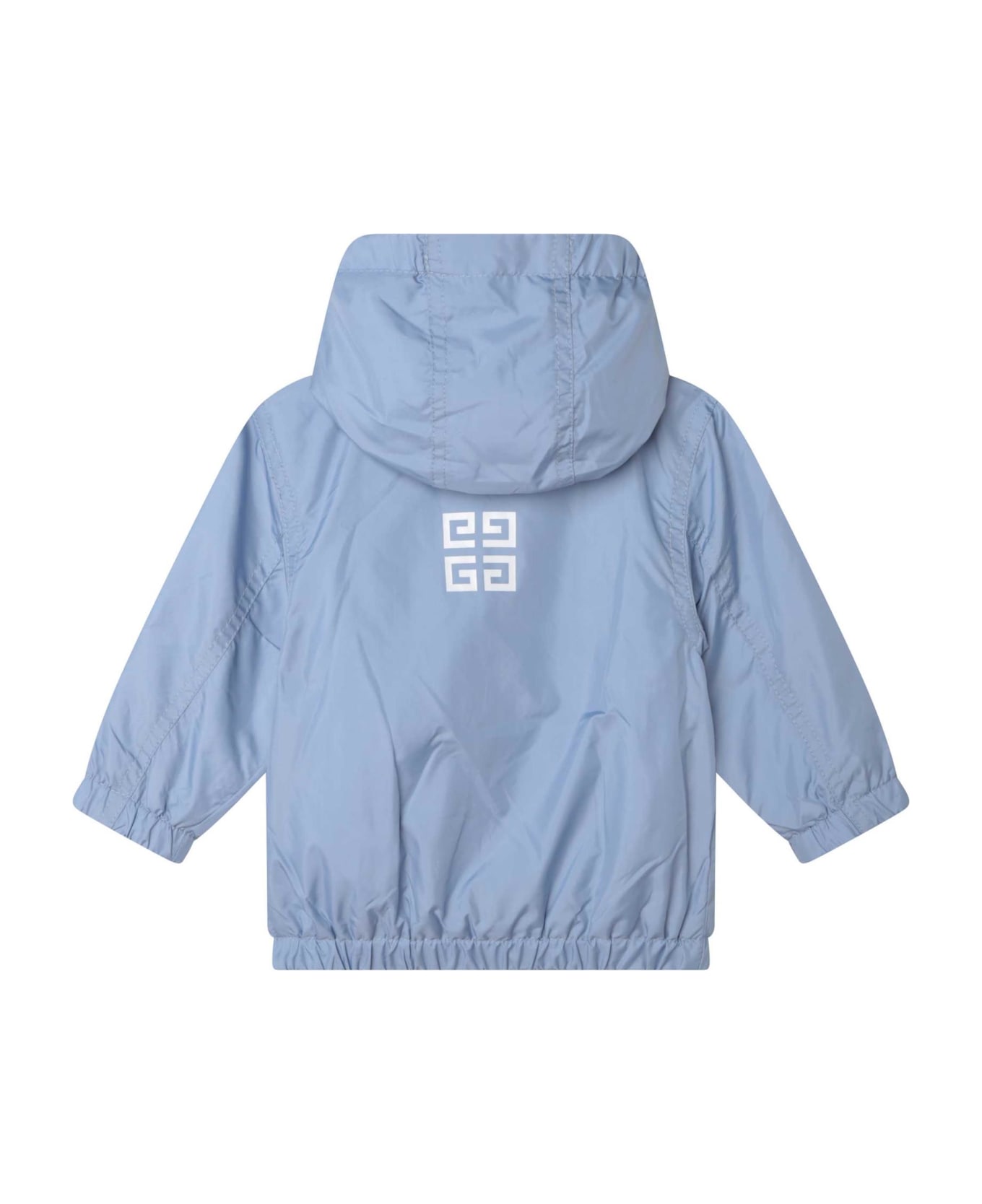 Givenchy Sweatshirt With Zip And Printed Logo - Blue