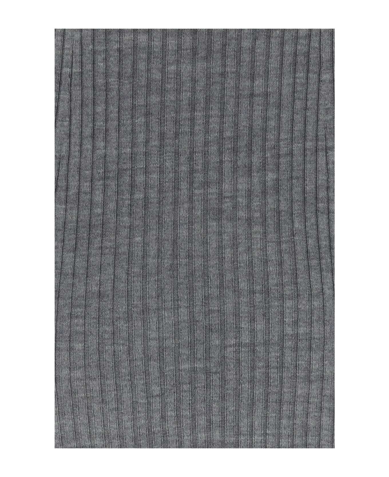 Max Mara Studio Grey Wool Sweater - Grey