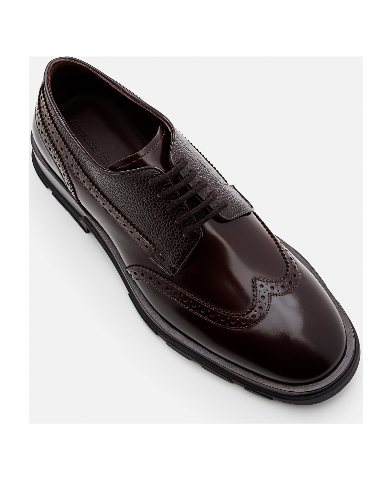 Alexander McQueen Derby Leather Shoes - Brown