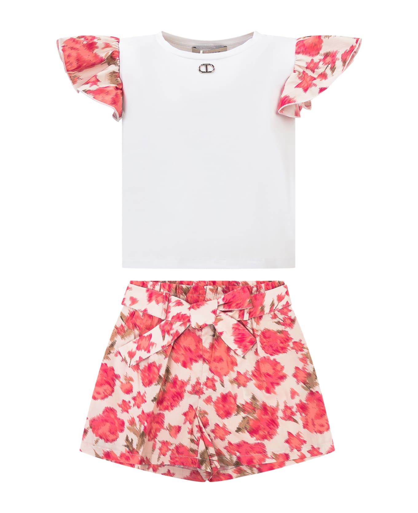 TwinSet T-shirt And Shorts Set - FIORI CAMELIE ROSE ジャンプスーツ