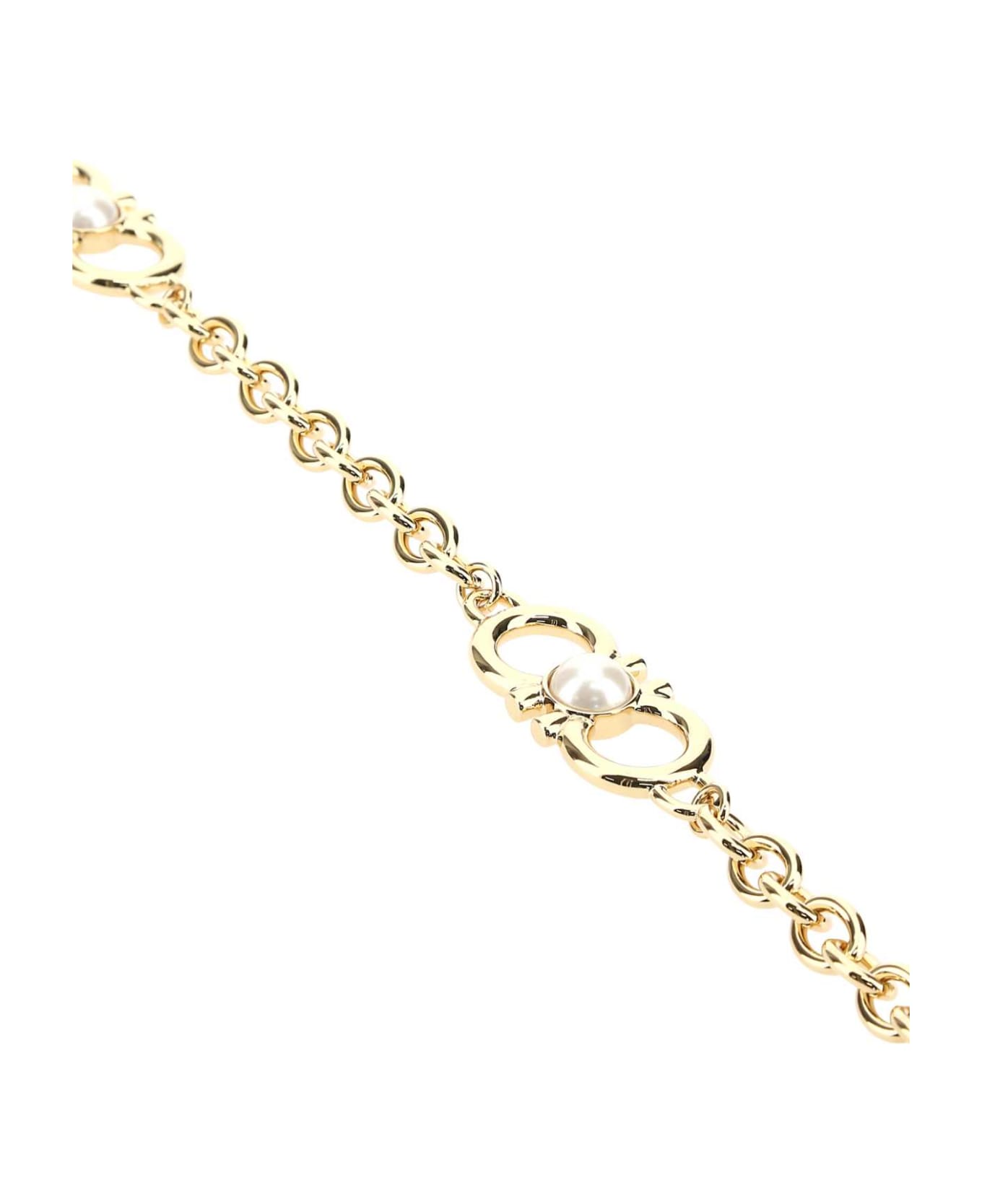 Ferragamo Golden Metal Necklace - OROPERBIA