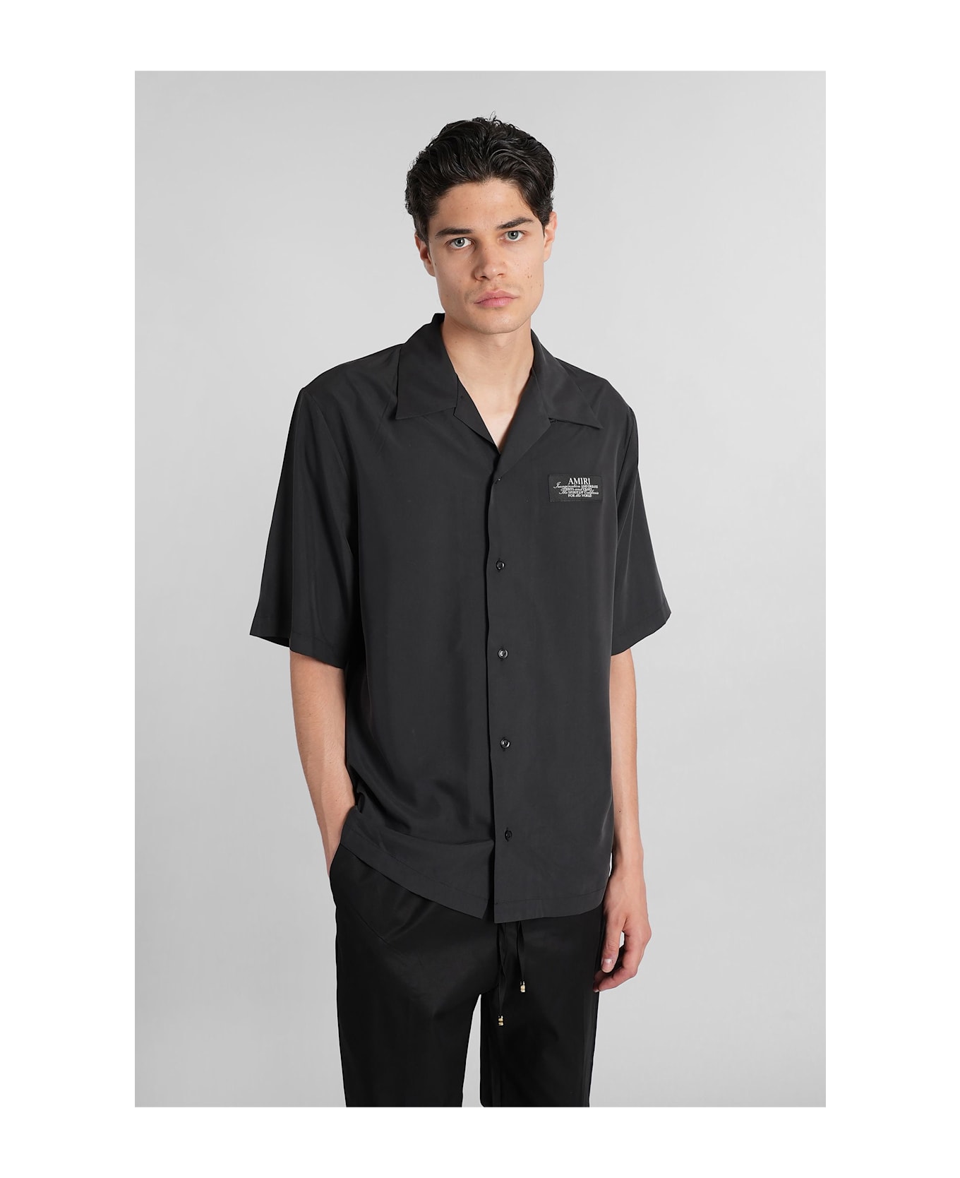 AMIRI Shirt In Black Modal - black