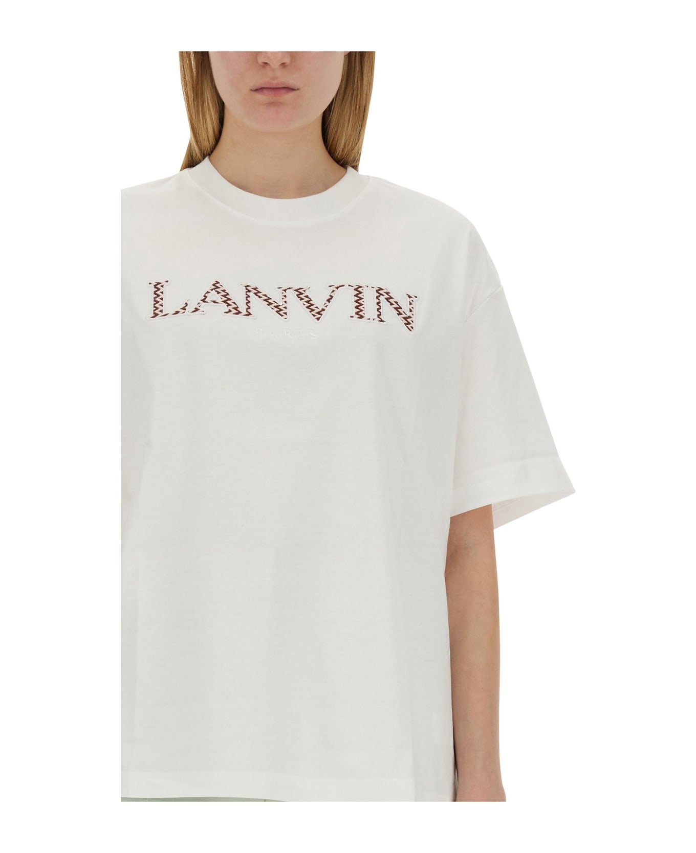 Lanvin T-shirt With Logo - Optic White