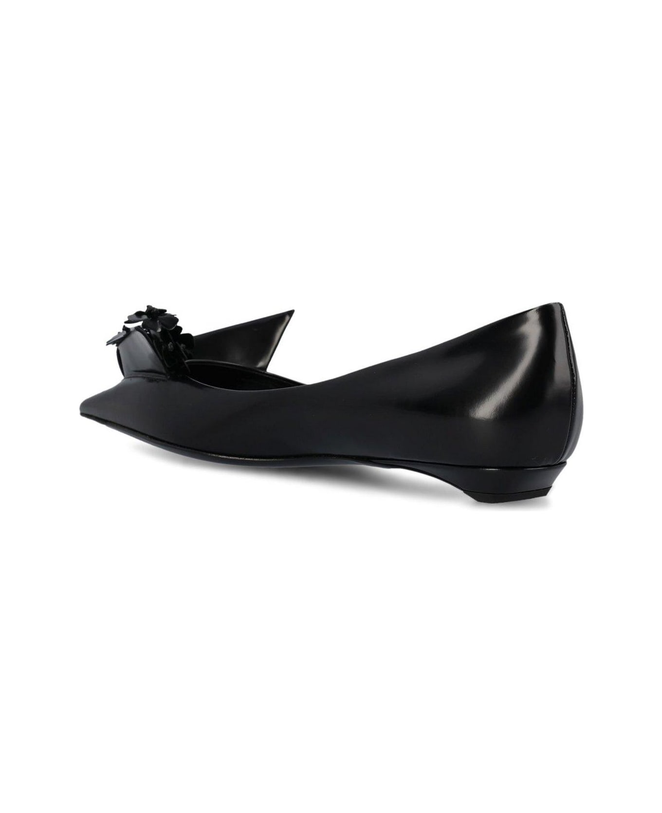 Prada Pointed-toe Flat Shoes wave - Nero