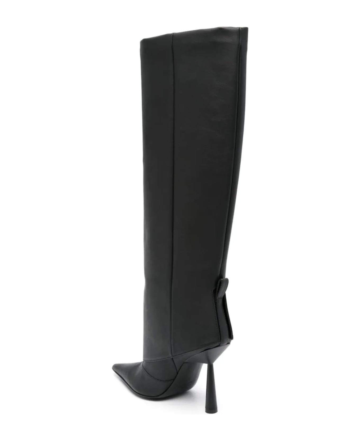 GIA BORGHINI Black Faux Leather Ros 31 Boots - Black