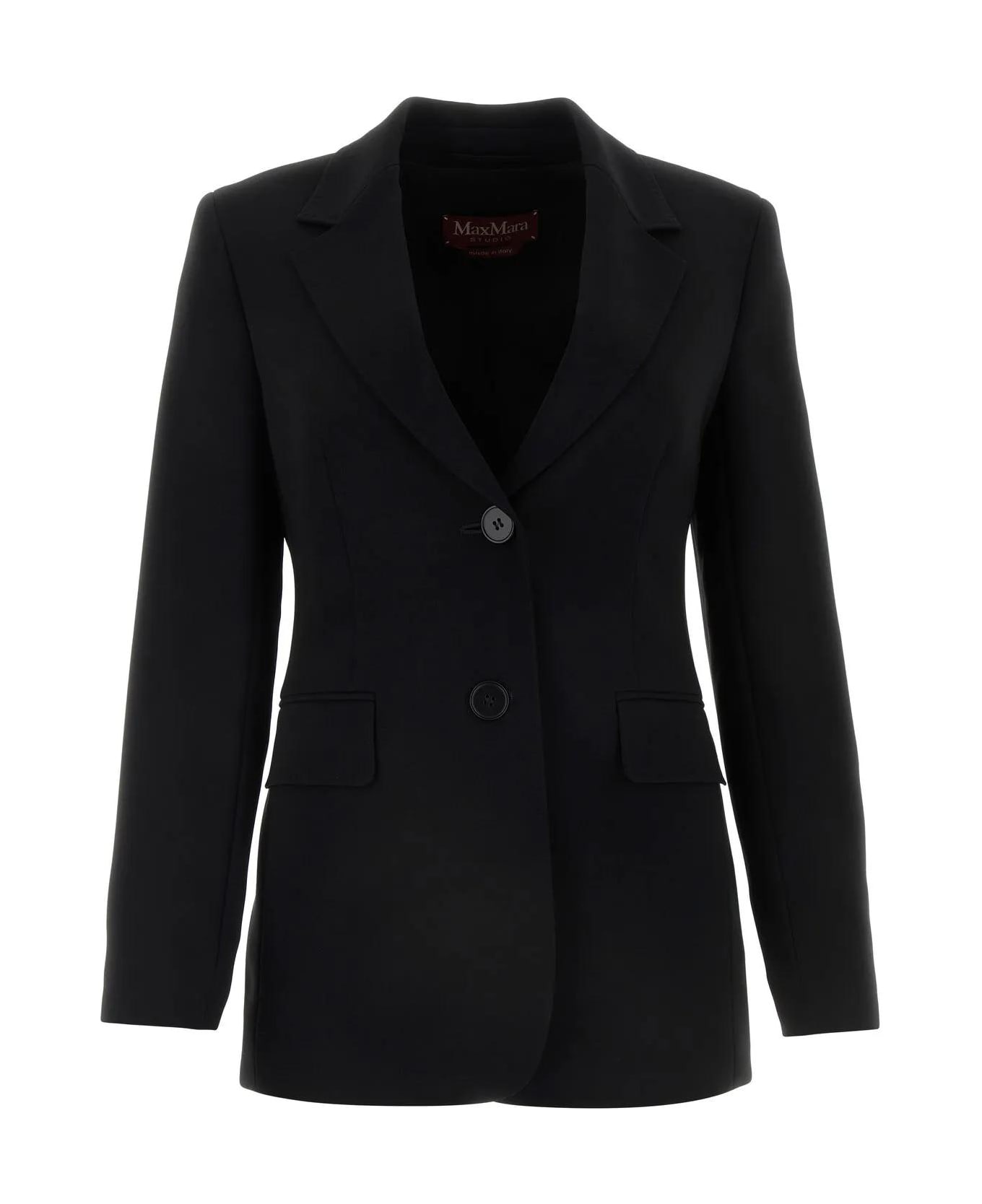 【送料&関税込】Max Mara Studio Black Triacetate Blend Pagin Black Triacetate Blend Link Blazer Max Mara Studio | italist