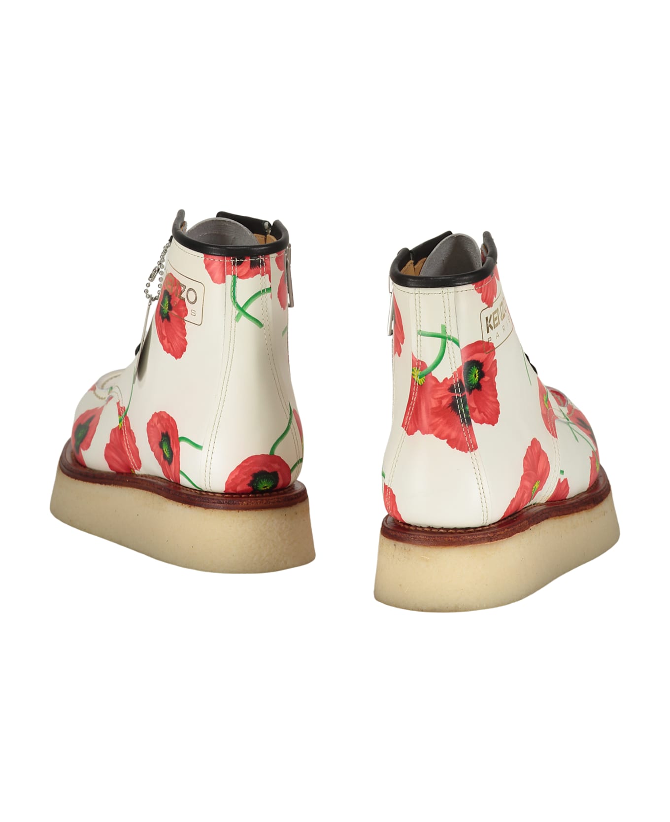 Kenzo Leather Ankle Boots - White