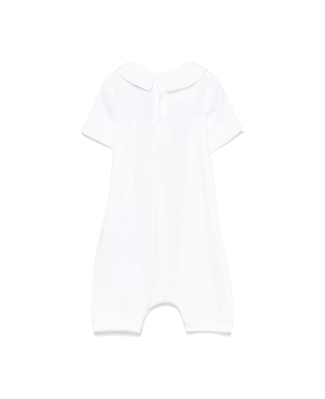 Moschino Kids Leo Teddy Print Romper - White