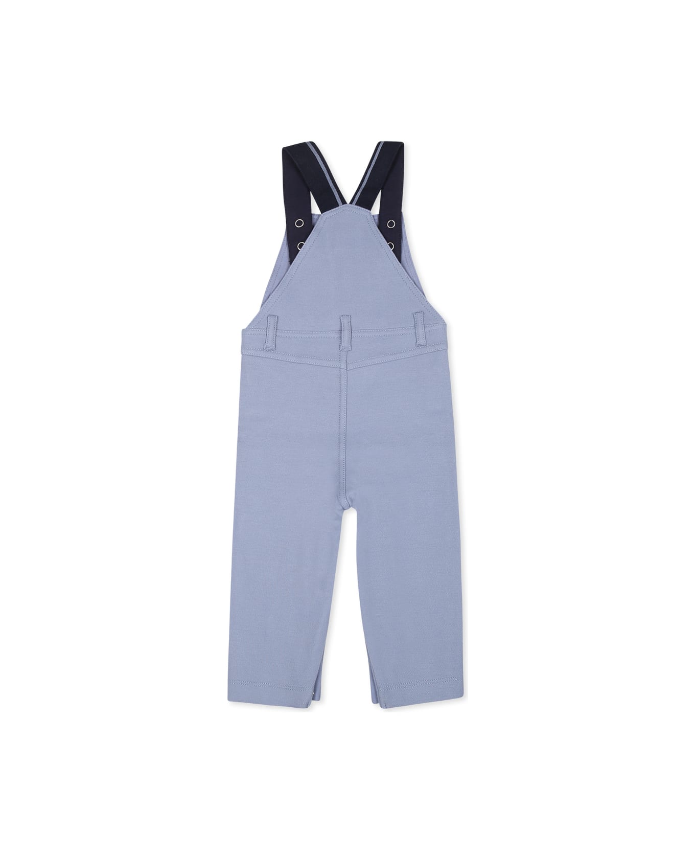 Hugo Boss Light Blue Dungarees For Baby Boy With Logo - Light Blue