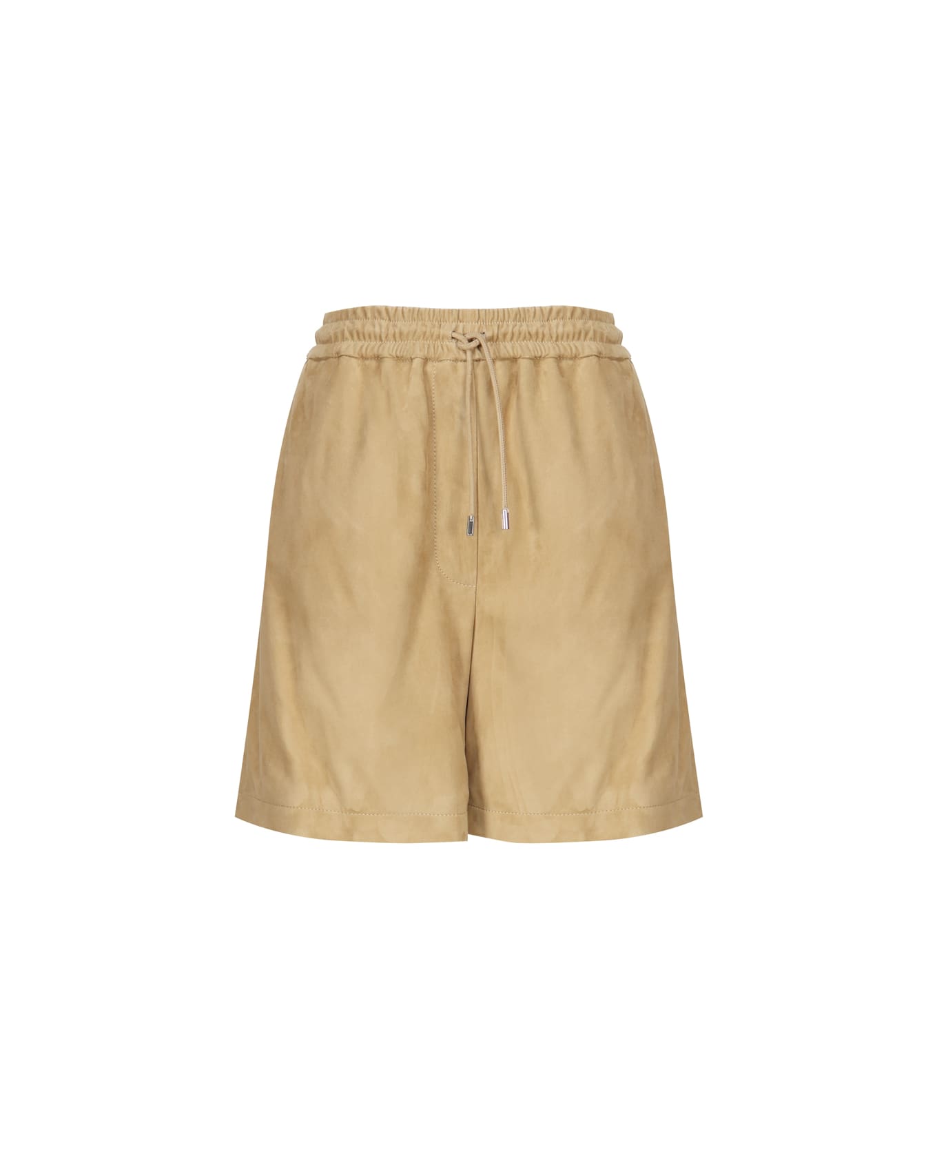 Loewe Suede Shorts - Gold