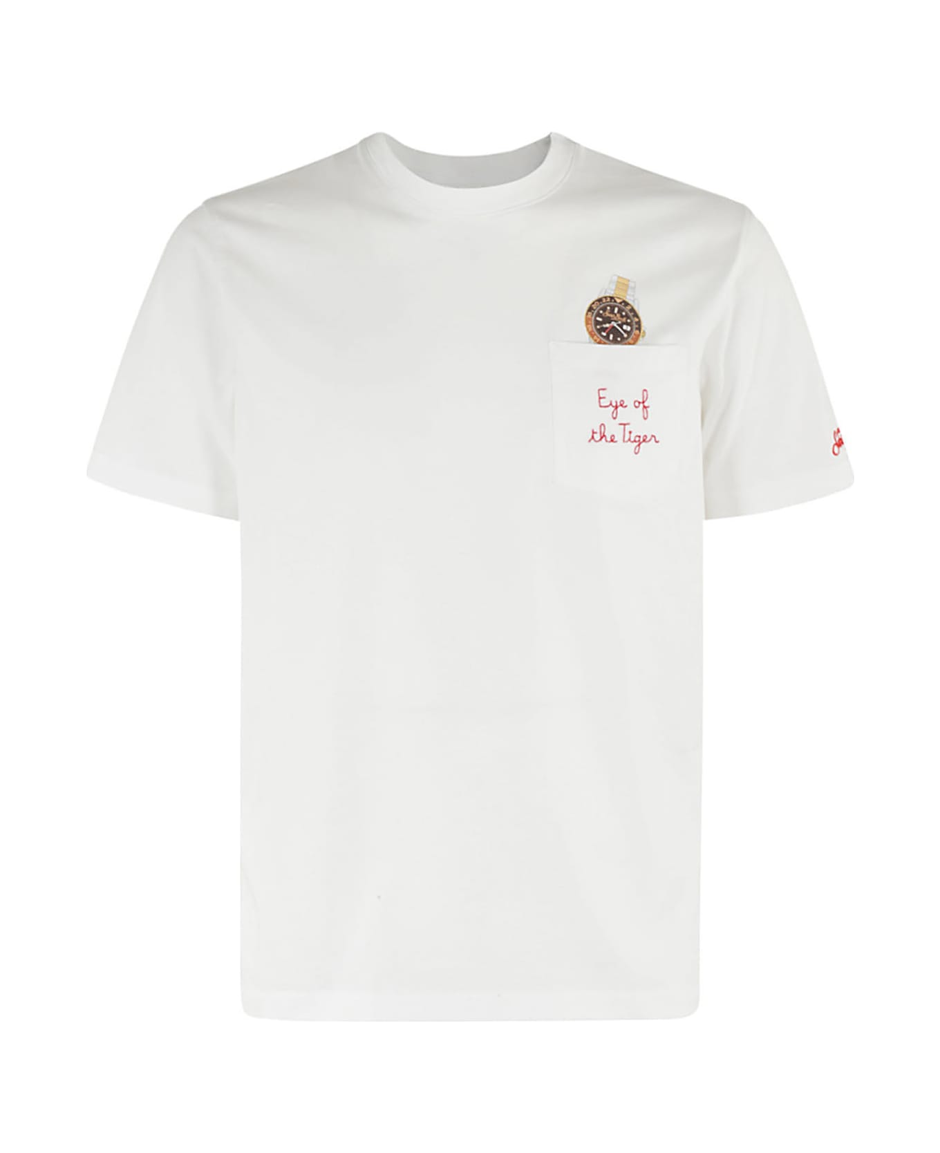 MC2 Saint Barth Cotton T Shirt With Front Pocket - N Emb