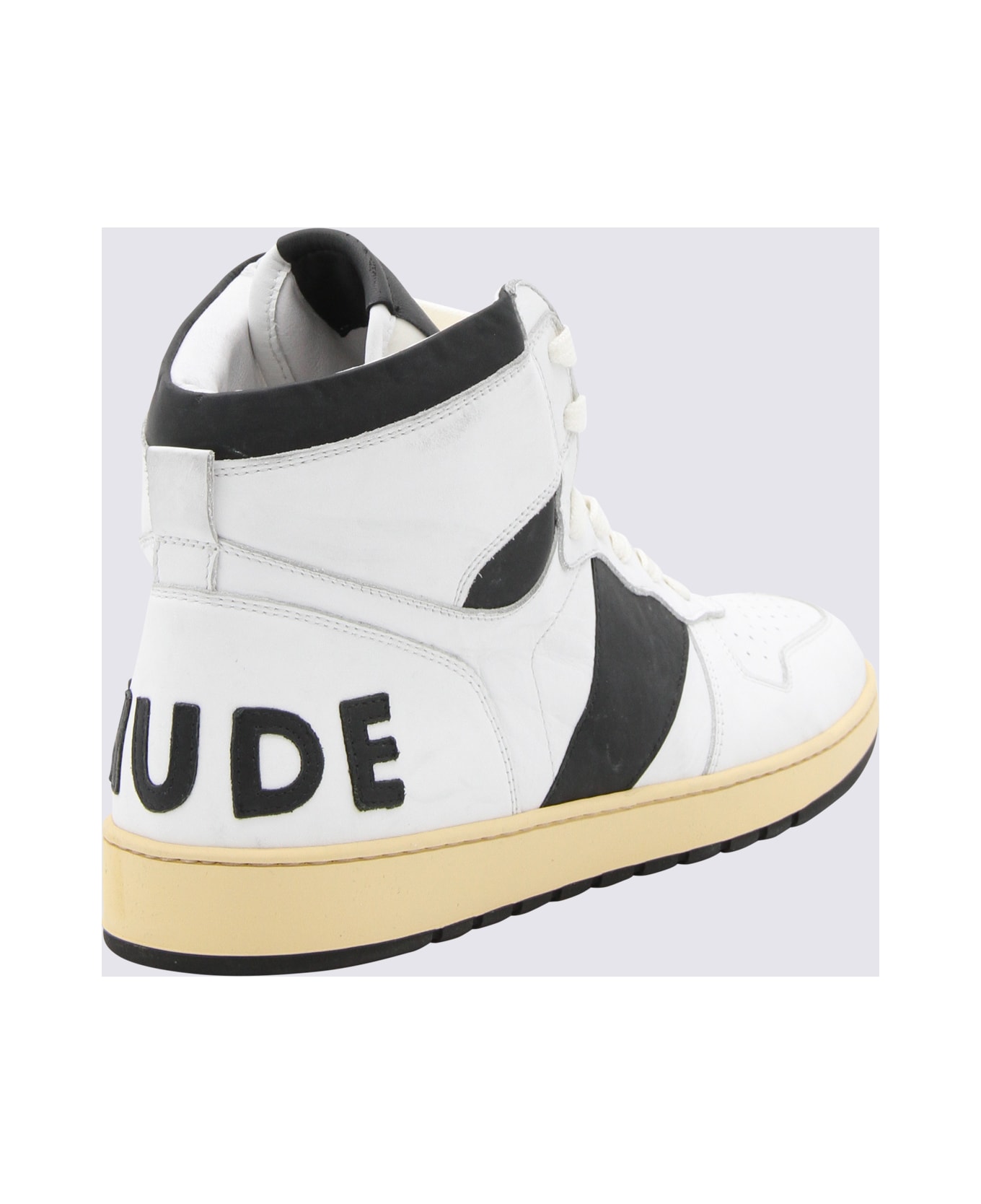 Rhude White Leather Rhecess Sneakers - White