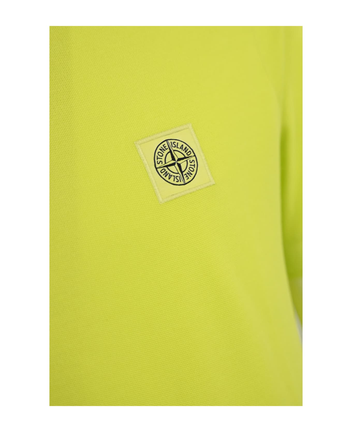 Stone Island Logo Patch Short-sleeved Polo Shirt - Lemon