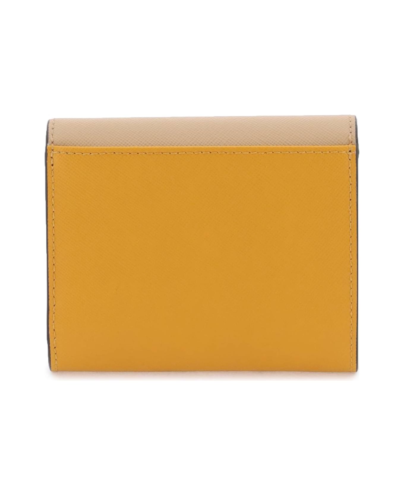 Marni Bi-fold Wallet With Flap - POMPEII LIGHT ORCHID PUMPKIN (Beige) 財布