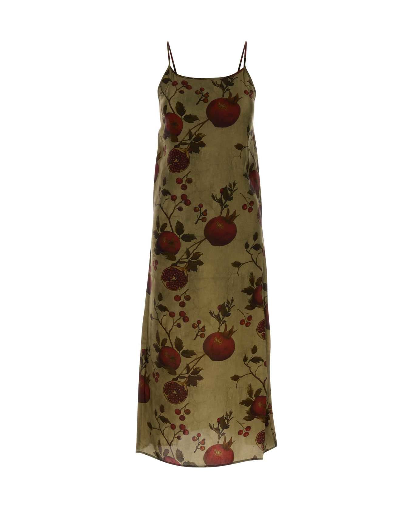 Uma Wang Printed Viscose And Cupro Anaya Dress - MULTICOLOUR