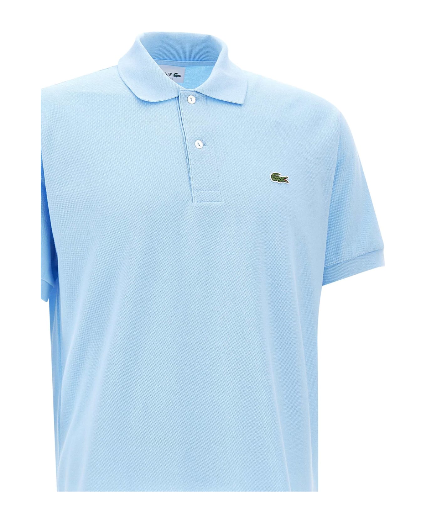 Lacoste Cotton Piquet Polo Shirt - LIGHT BLUE ポロシャツ