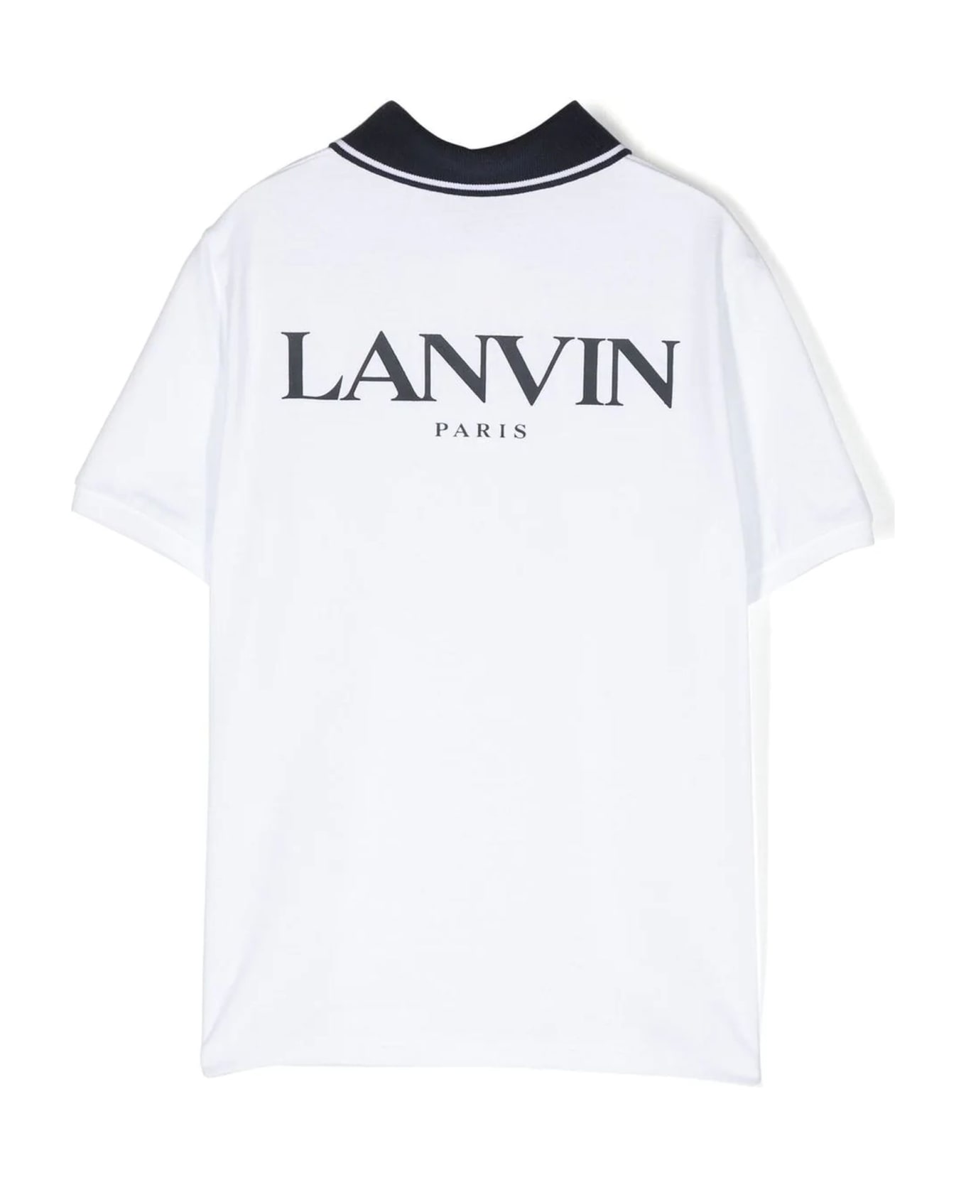 Lanvin White Cotton Polo Dress Shirt - Bianco