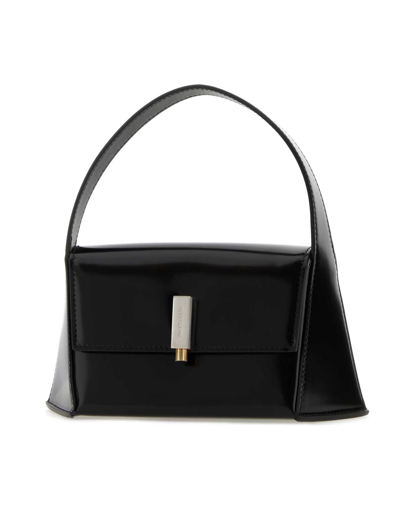 Ferragamo Black Leather Mini Prisma Handbag - NERO