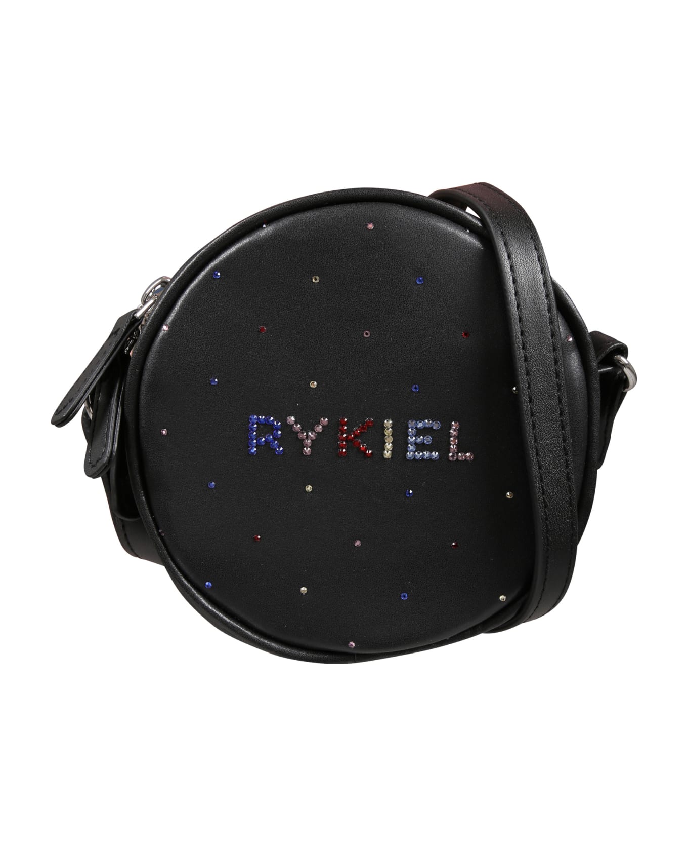 Rykiel Enfant Black Bag For Girl With Rhinestones - Black