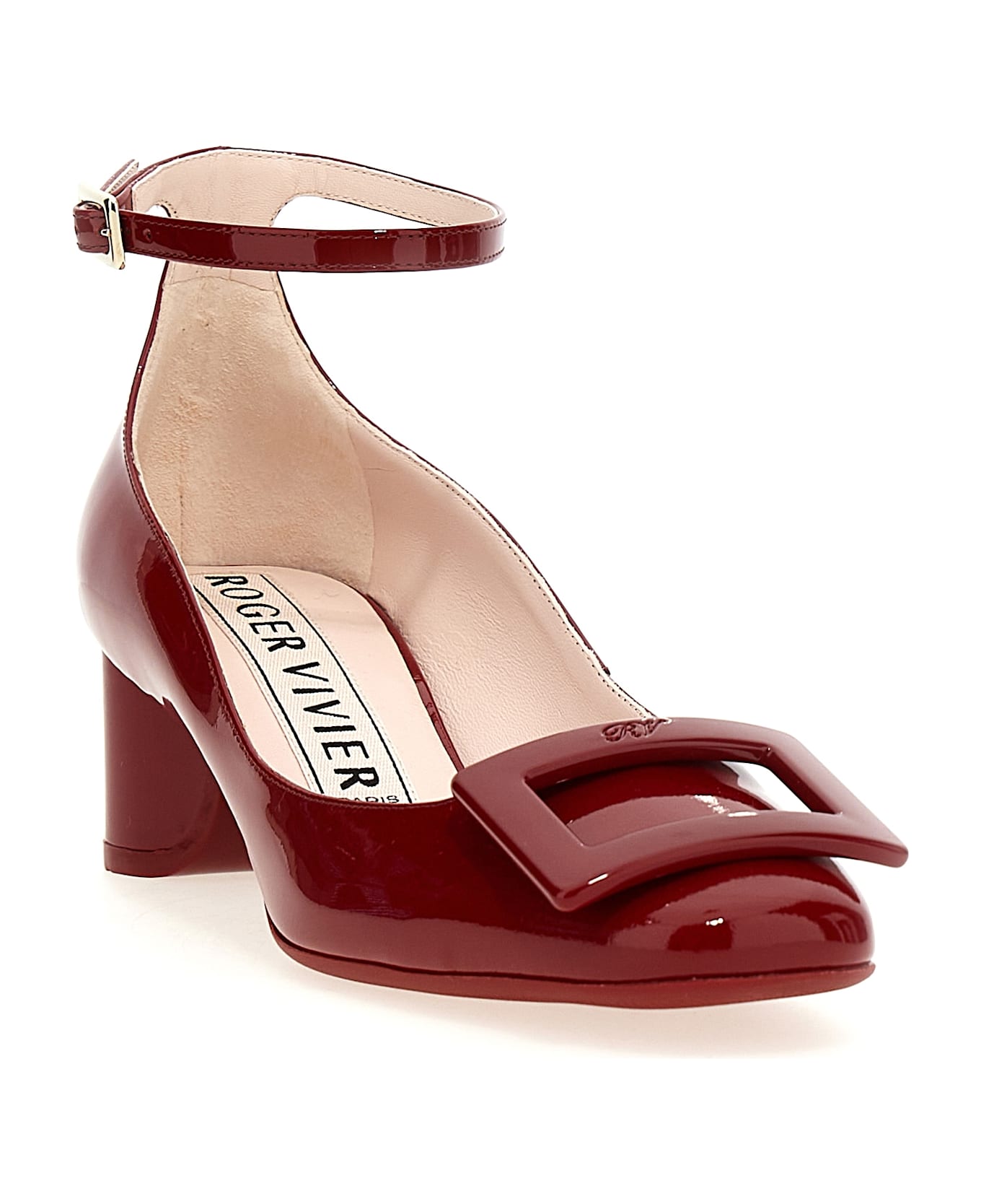 Roger Vivier U Look Lacquered Ankle Strap Dec 45 - Red