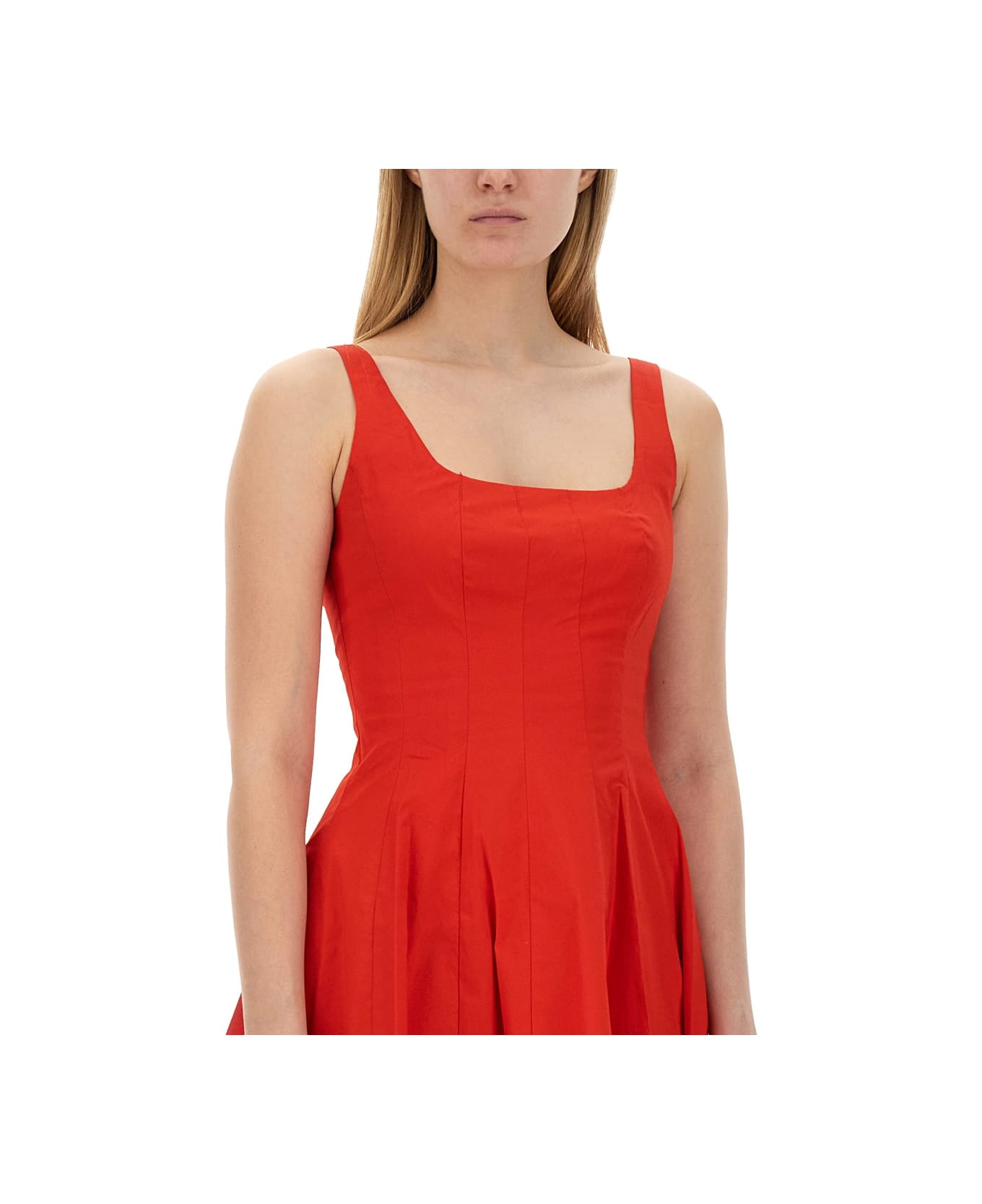 STAUD Mini Wells Dress - RED