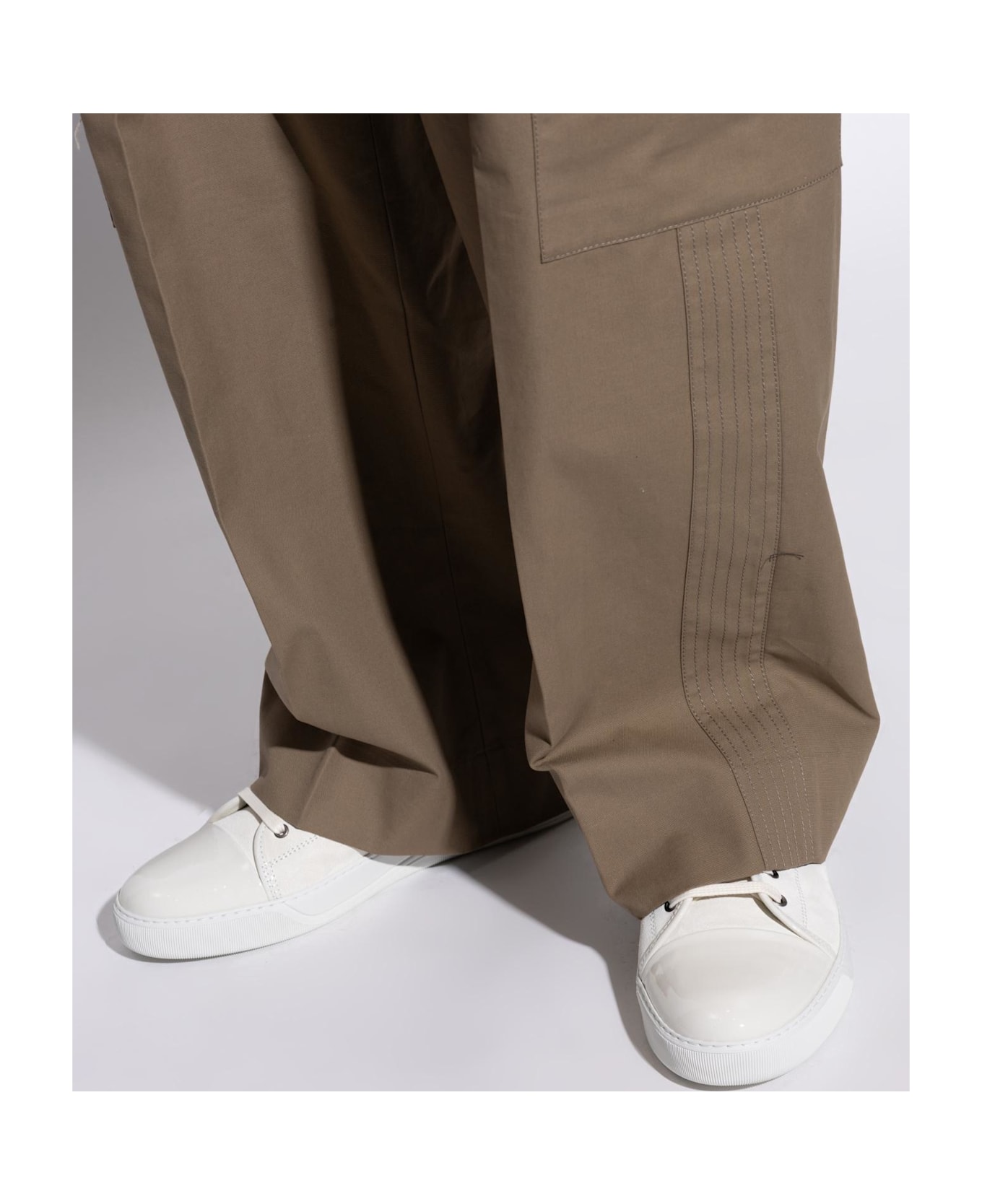 Lanvin Suede Sneakers - Ecru
