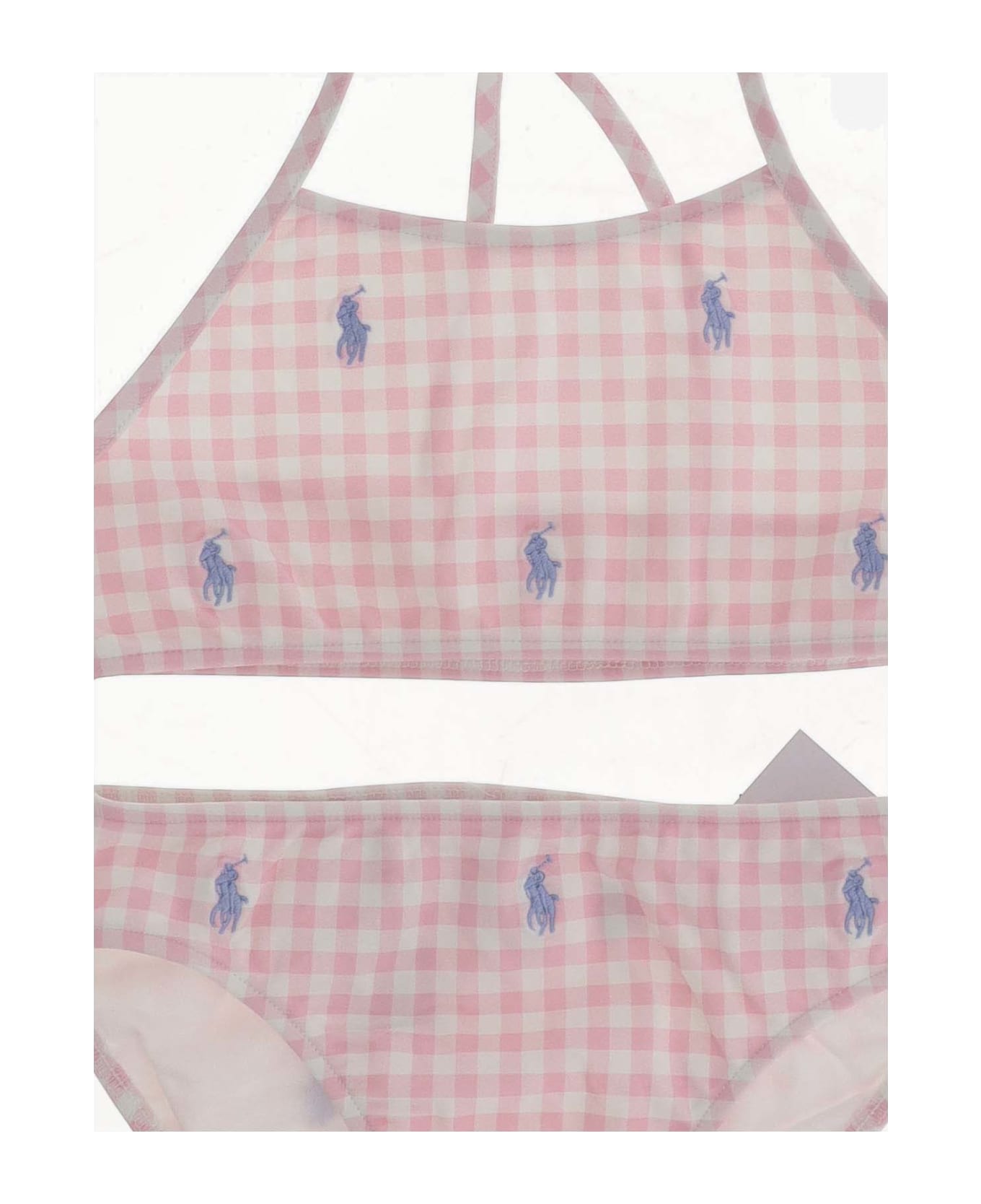 Polo Ralph Lauren Stretch Nylon Bikini With Logo - Pink 水着