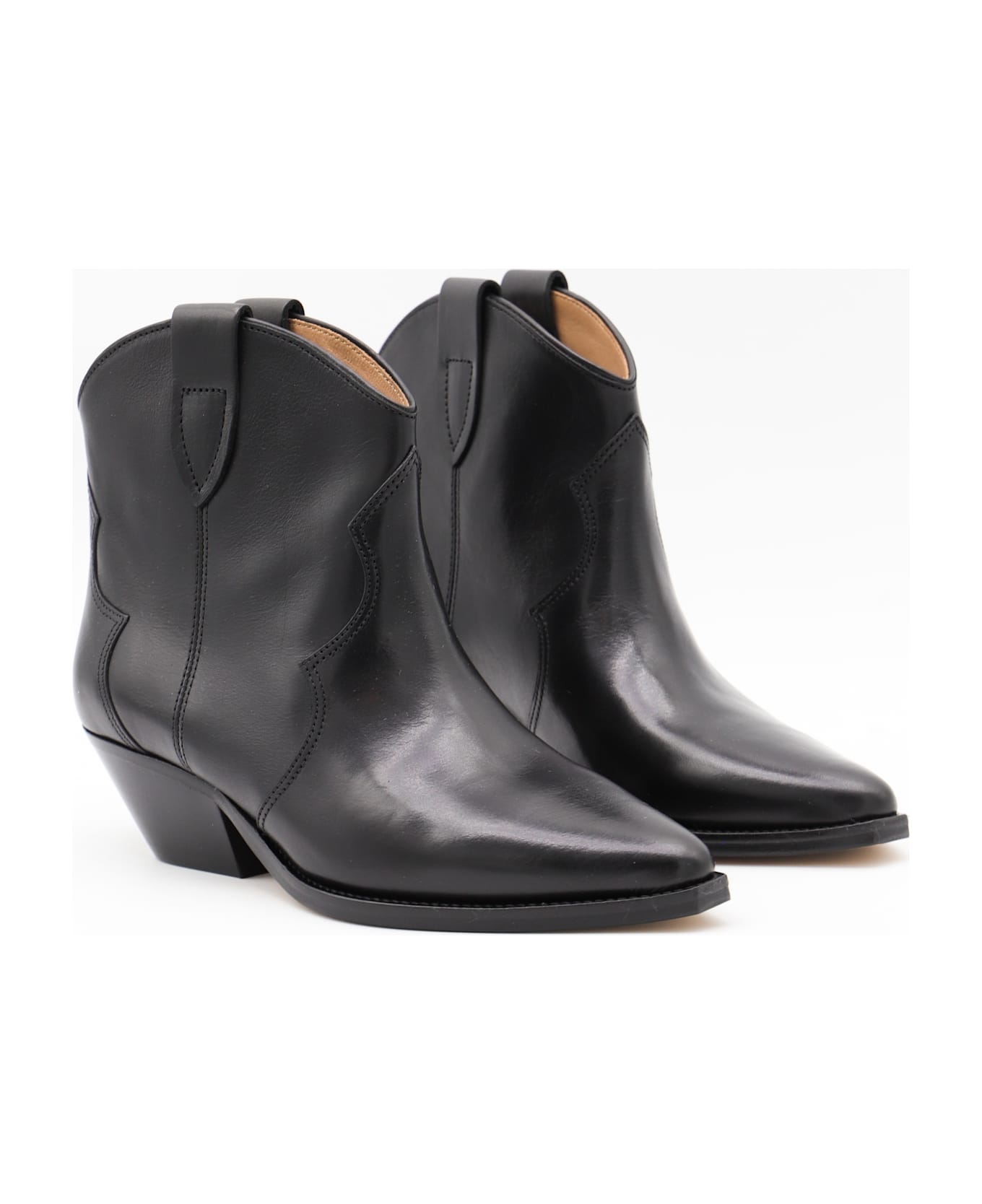 Marant Étoile Black Leather Boots - Black