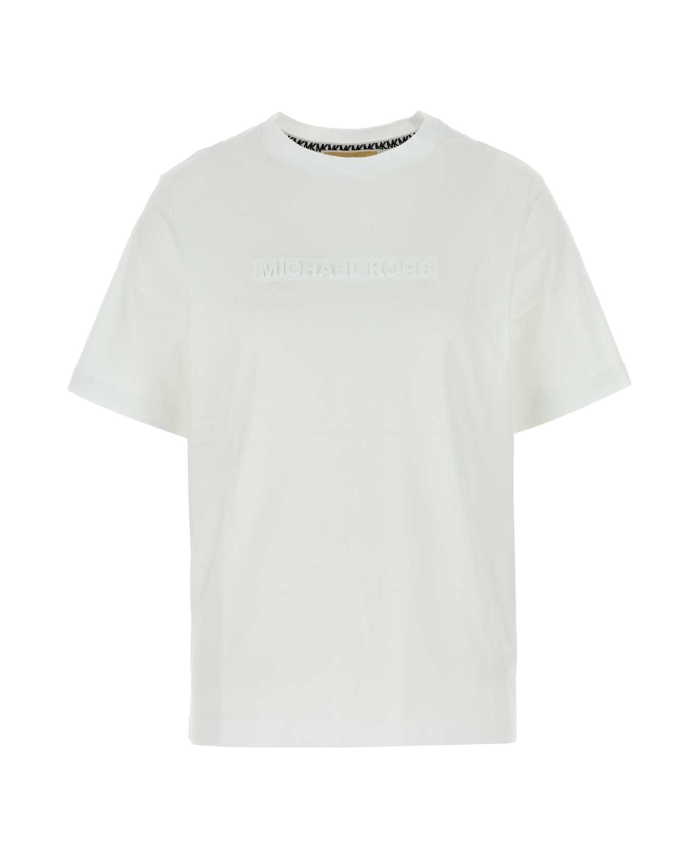 Michael Kors White Cotton T-shirt - WHITE