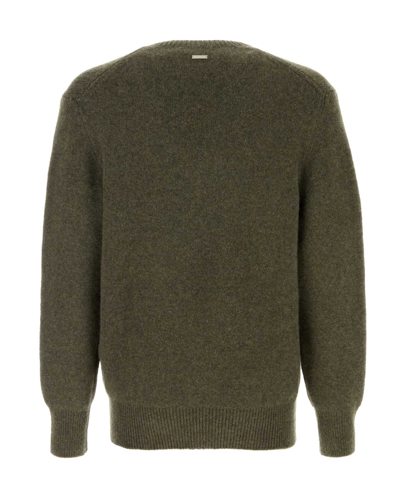 Ferragamo Dark Green Cashmere Sweater - UNIFORMGREEN ニットウェア