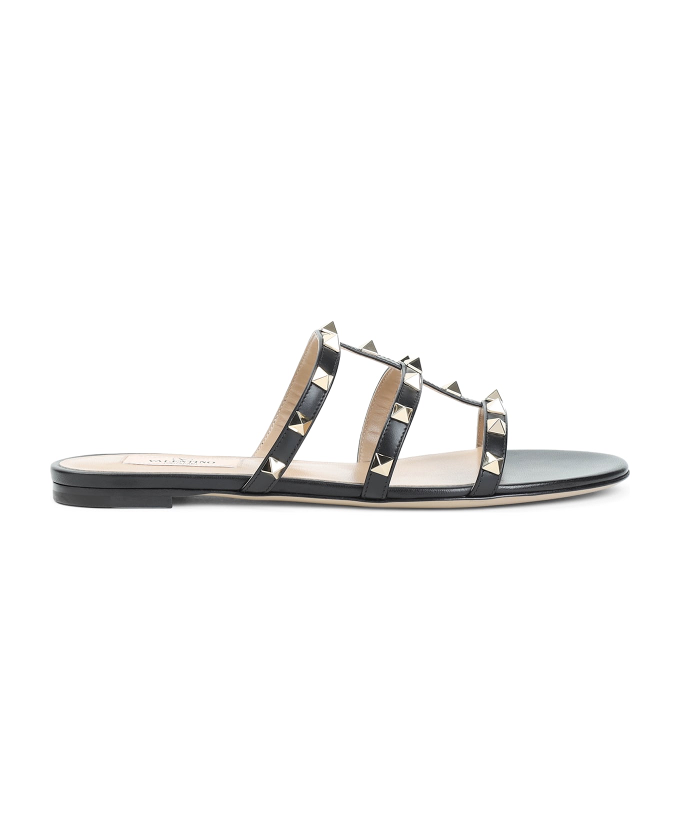 Valentino Garavani Rockstud Slide Sandals - No Nero