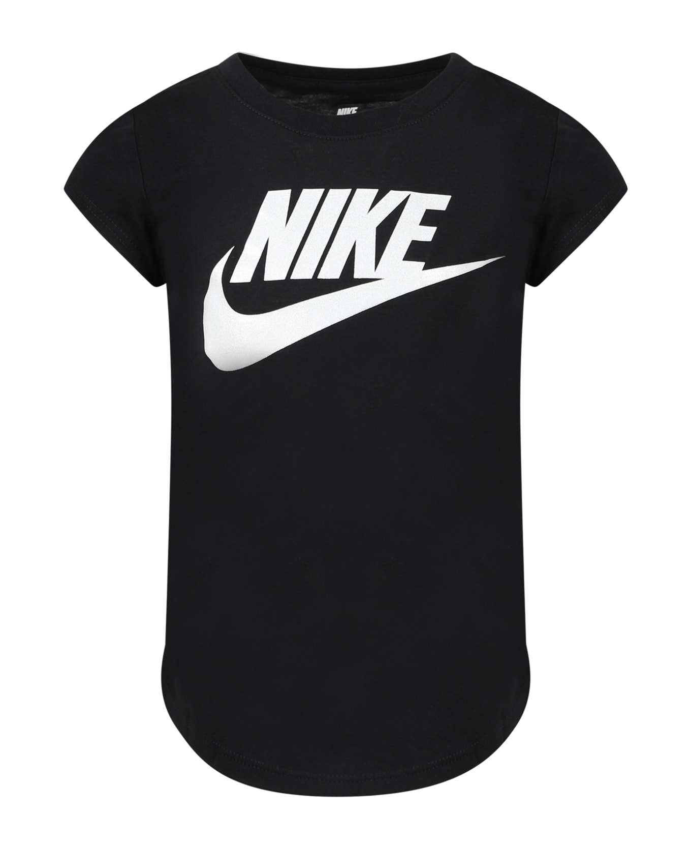 Nike Black T-shirt For Girl With Logo - Black