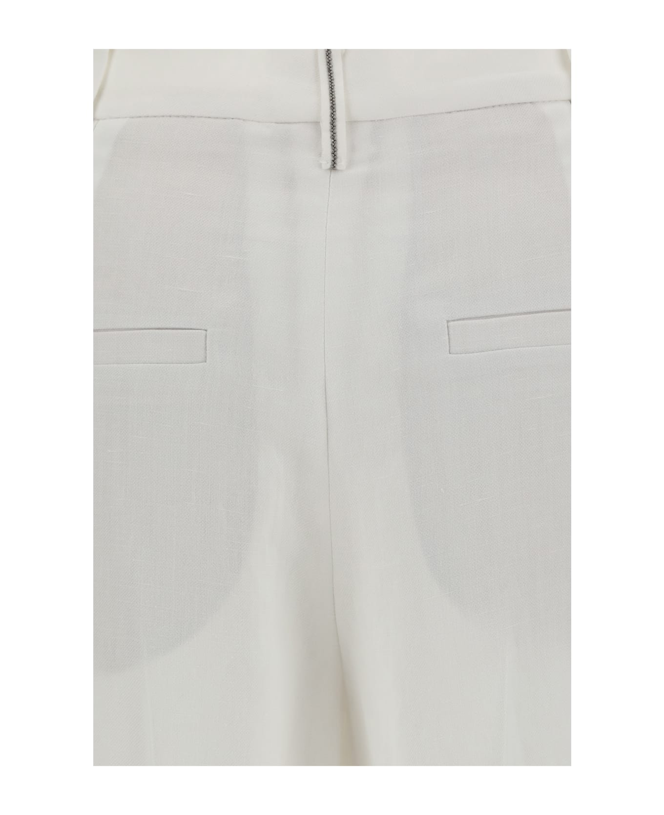 Brunello Cucinelli Linen Blend Trousers - Naturale