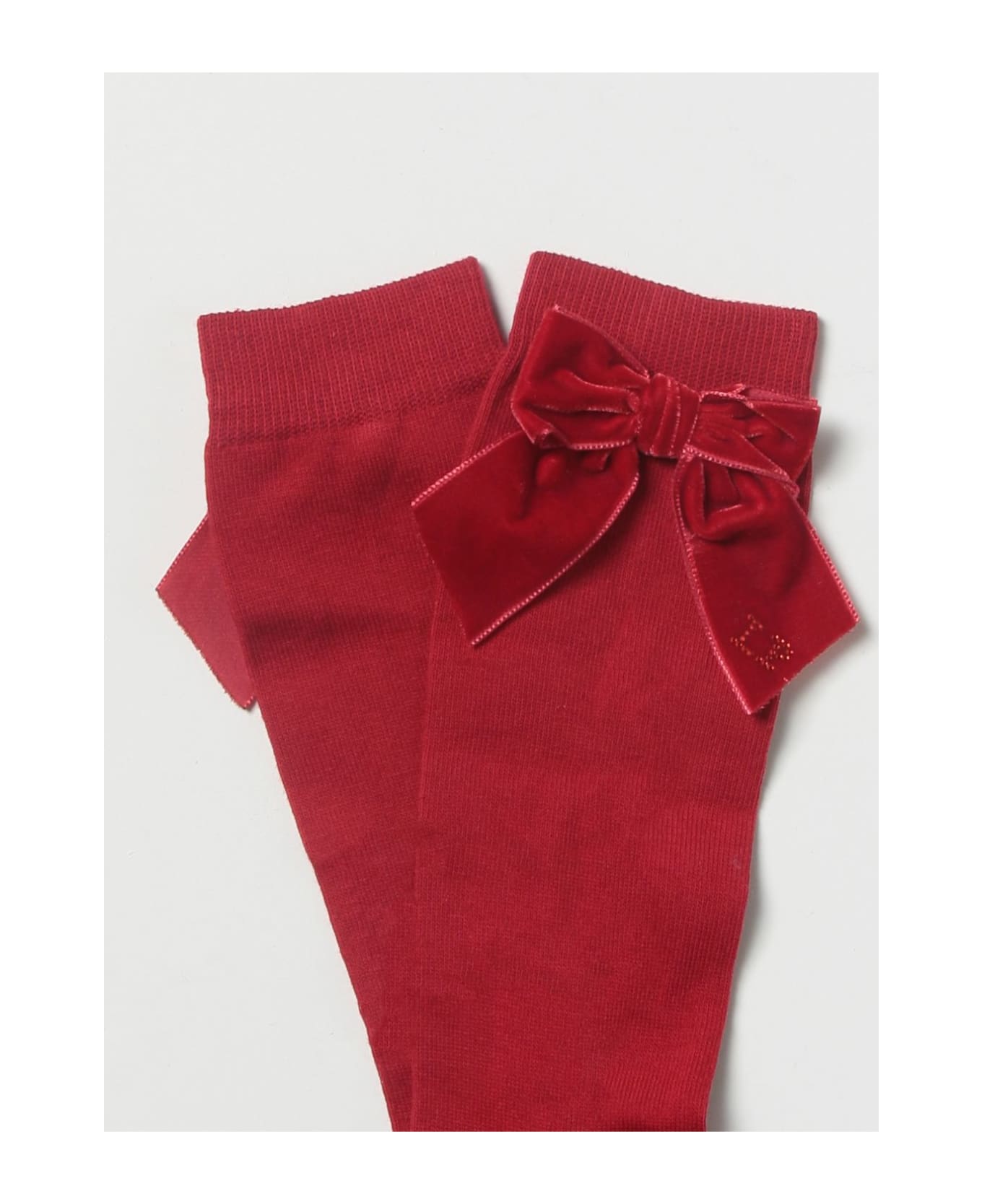 La Perla Socks With Bow - Red