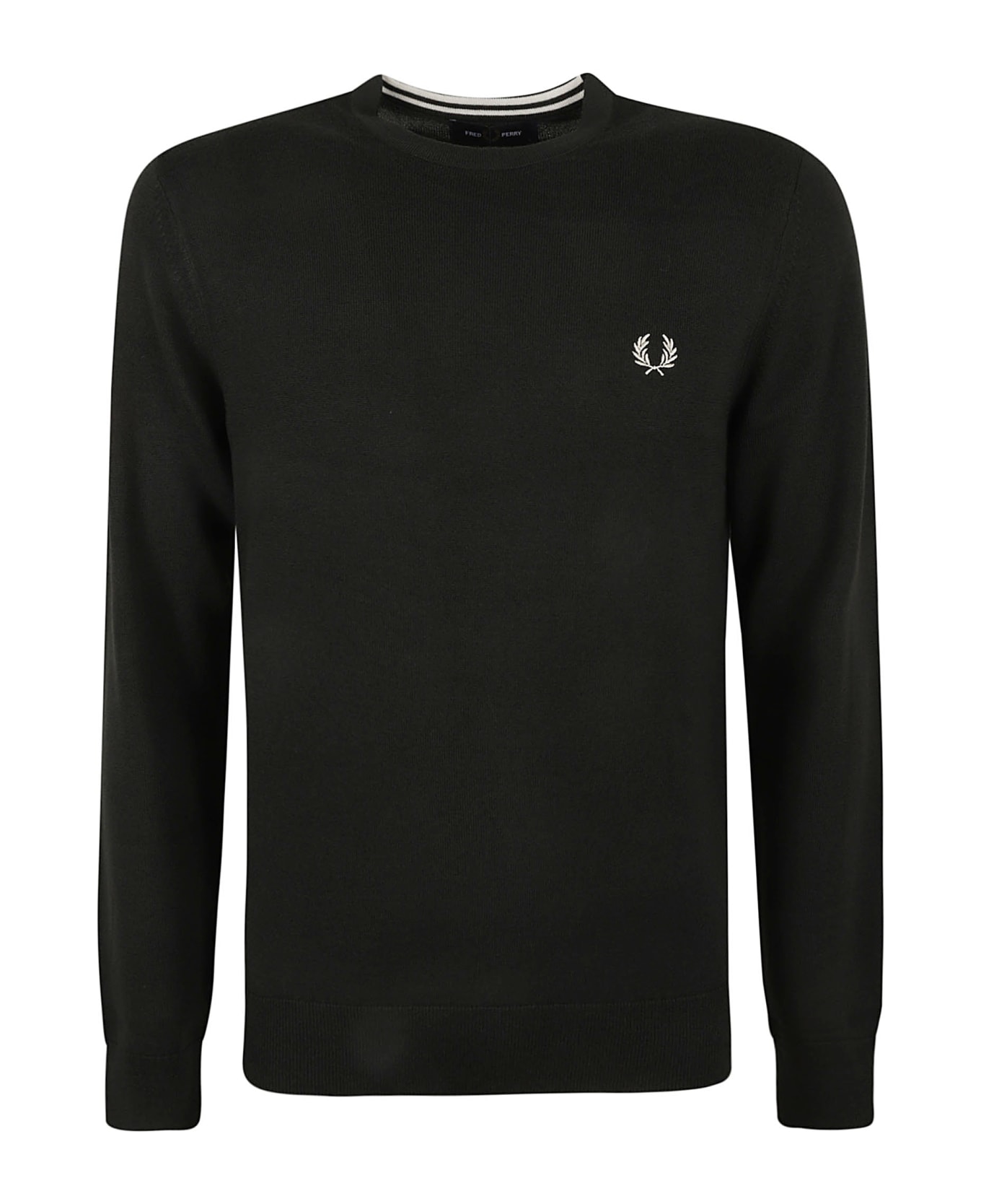 Fred Perry Classic Crewneck Jumper - Night Green