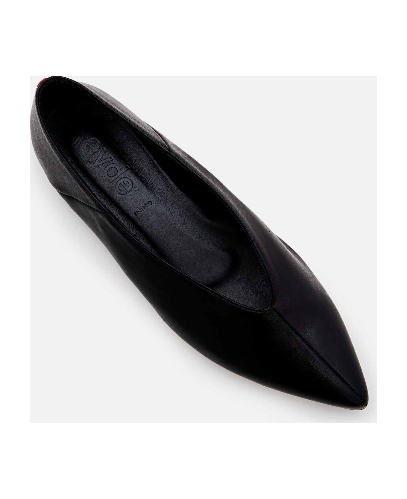 aeyde Moa Leather Ballet Flats - Black