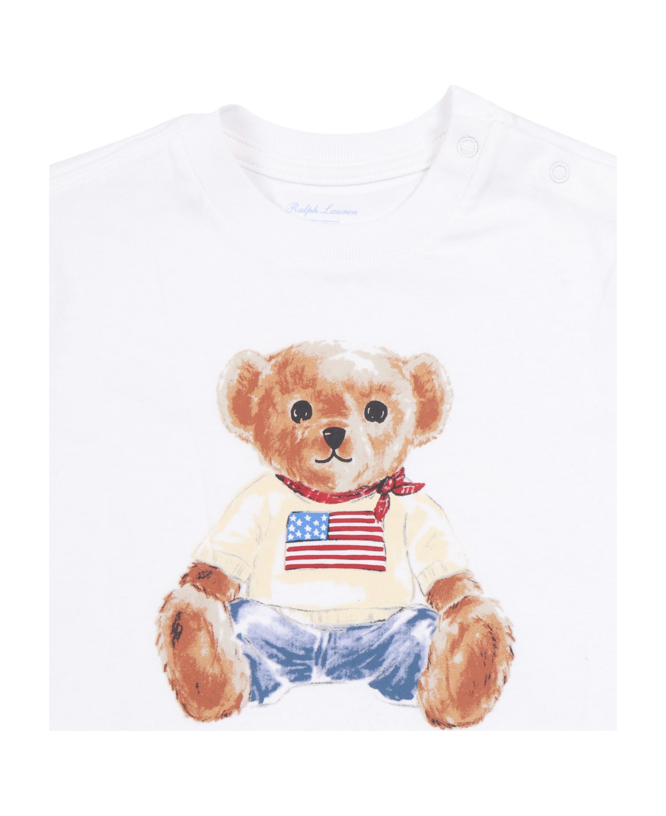 Polo Ralph Lauren Bear Tee-knit Shirts-t-shirt - WHITE