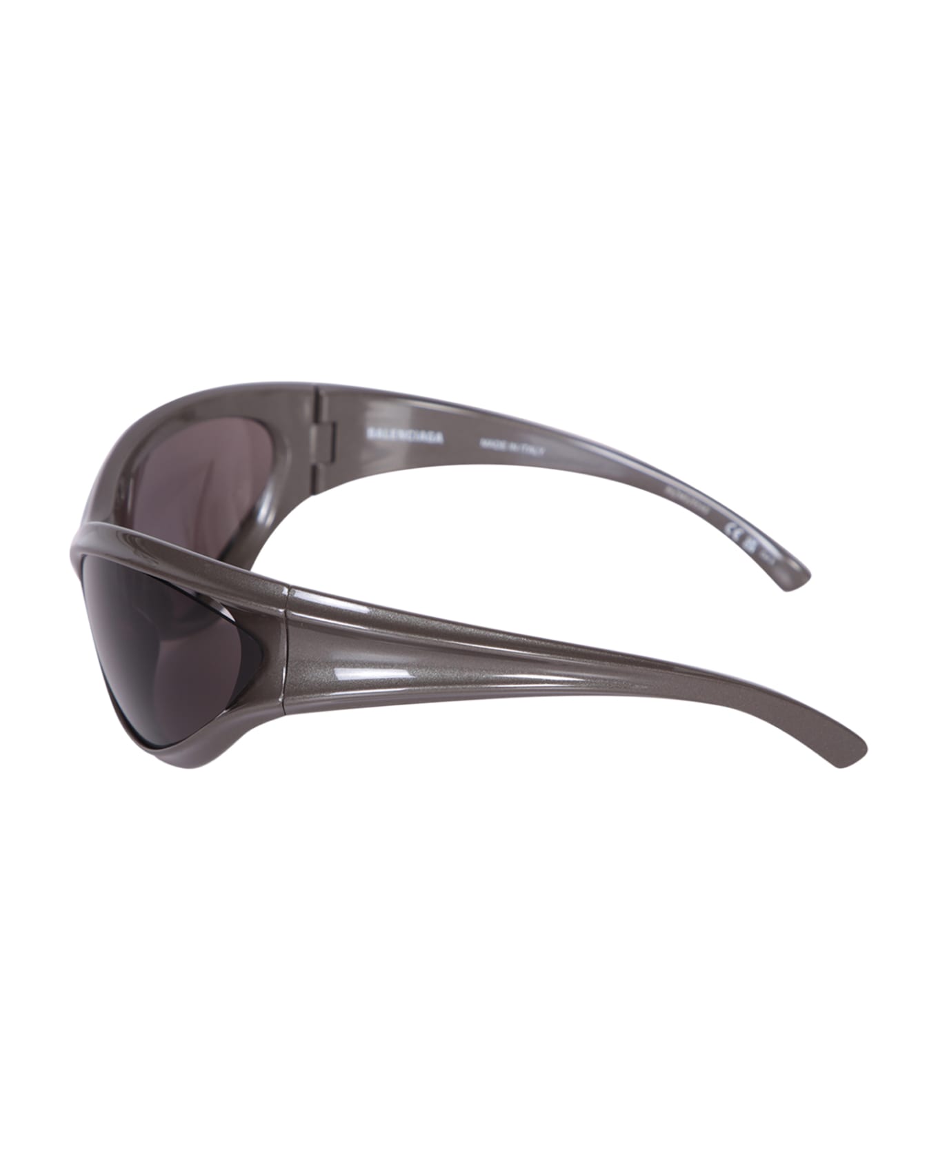 Balenciaga Dynamo Round Grey Sunglasses - Grey