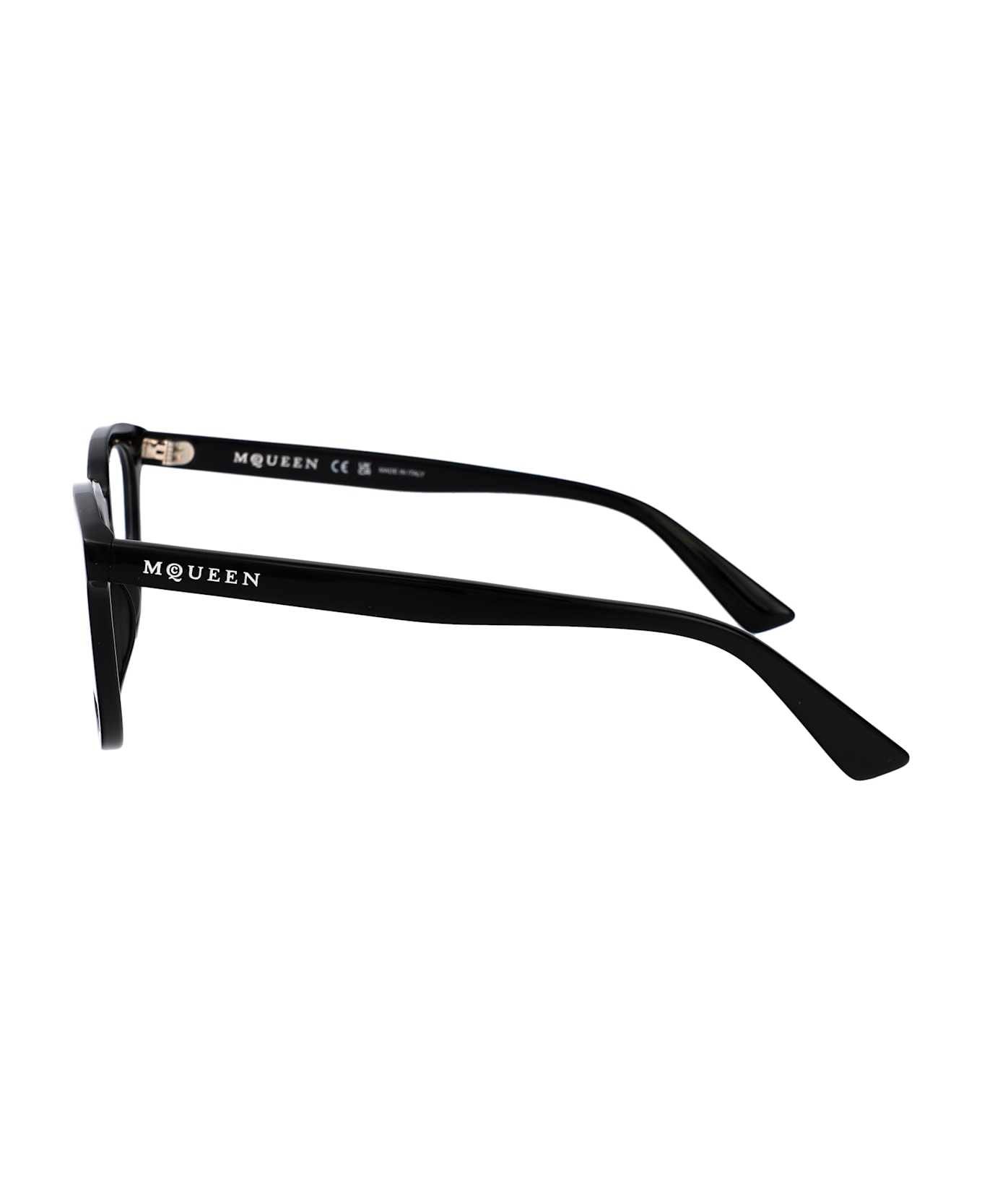 Alexander McQueen Eyewear Am0539o Glasses - BLACK-BLACK-TRANSPARENT