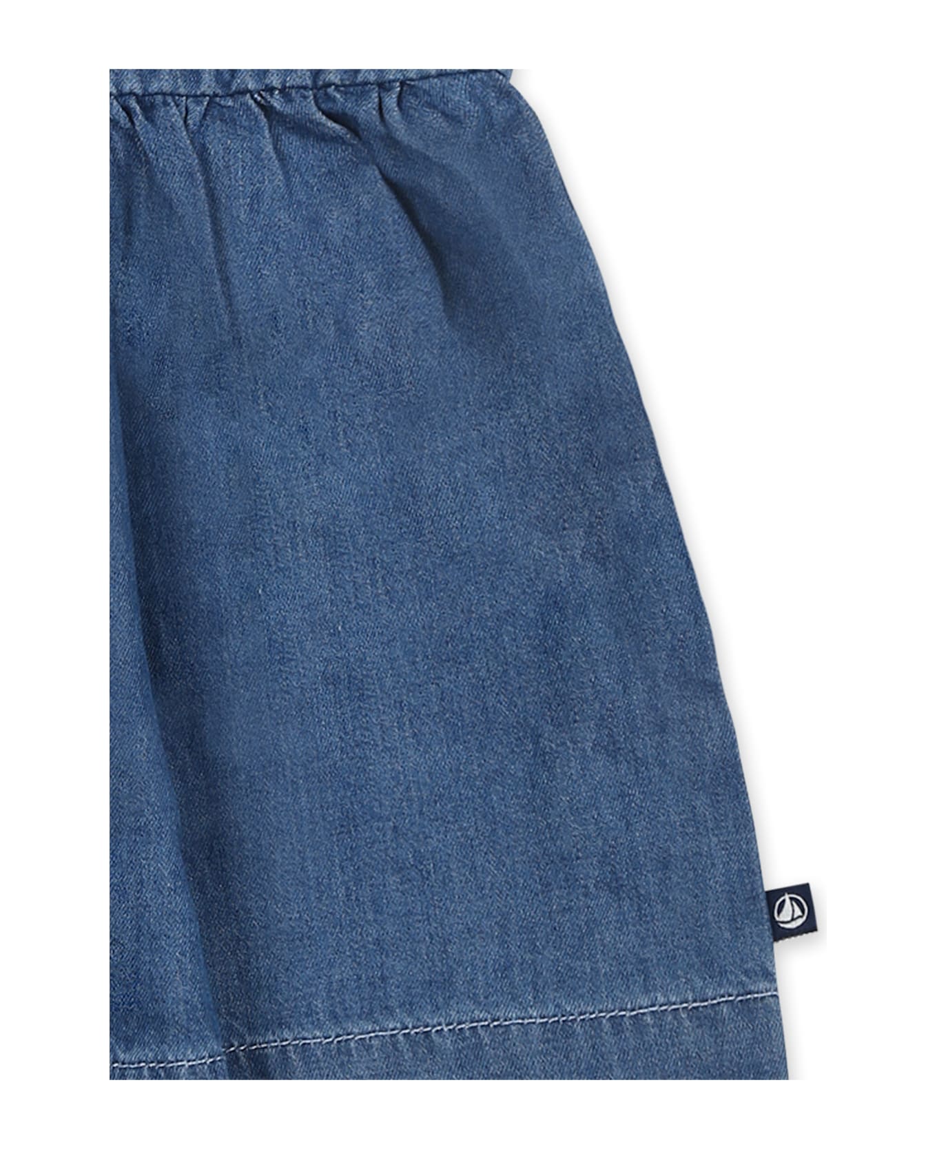 Petit Bateau Denim Dress For Baby Girl - Denim