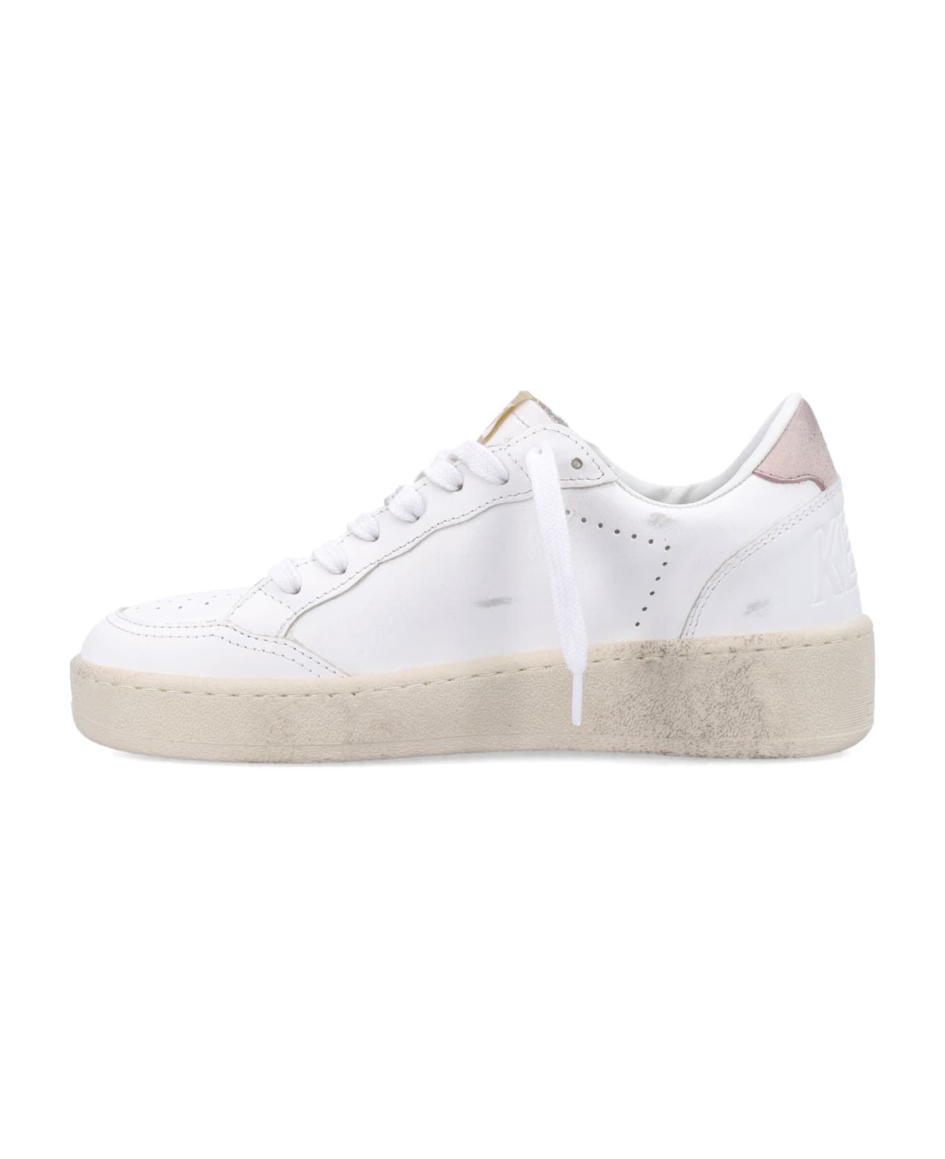 Golden Goose Ball Star Leather Sneakers - WHITE PINK