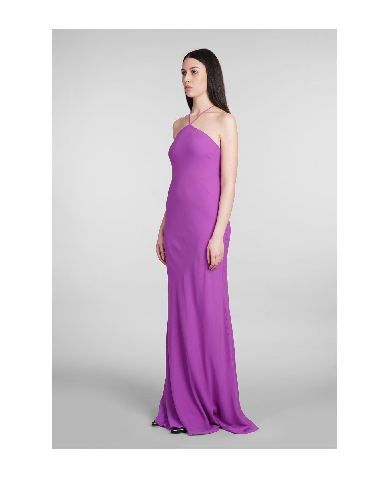 The Andamane Rebecca Dress In Viola Silk - Viola ワンピース＆ドレス
