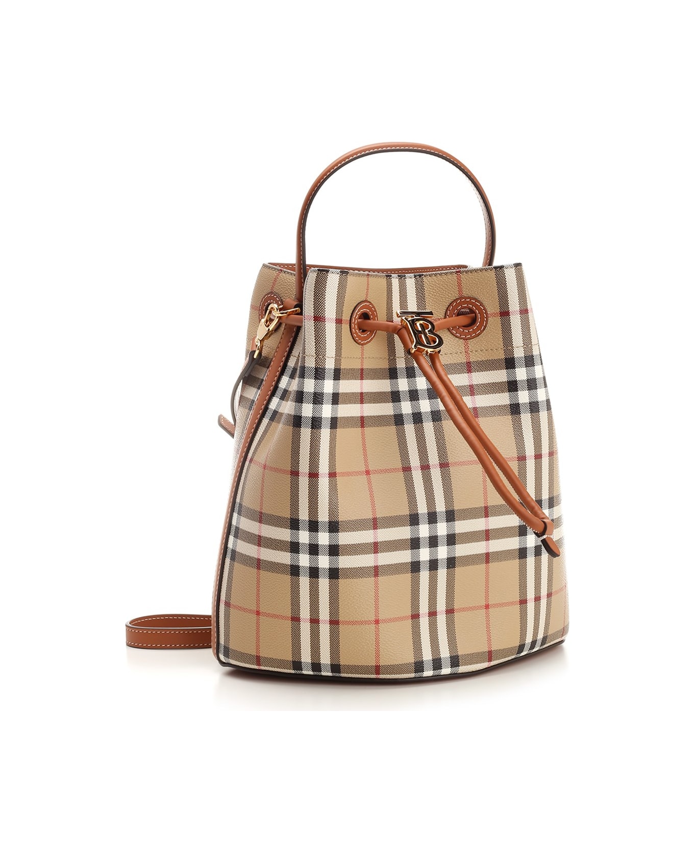 Burberry "tb" Bucket Bag - Beige