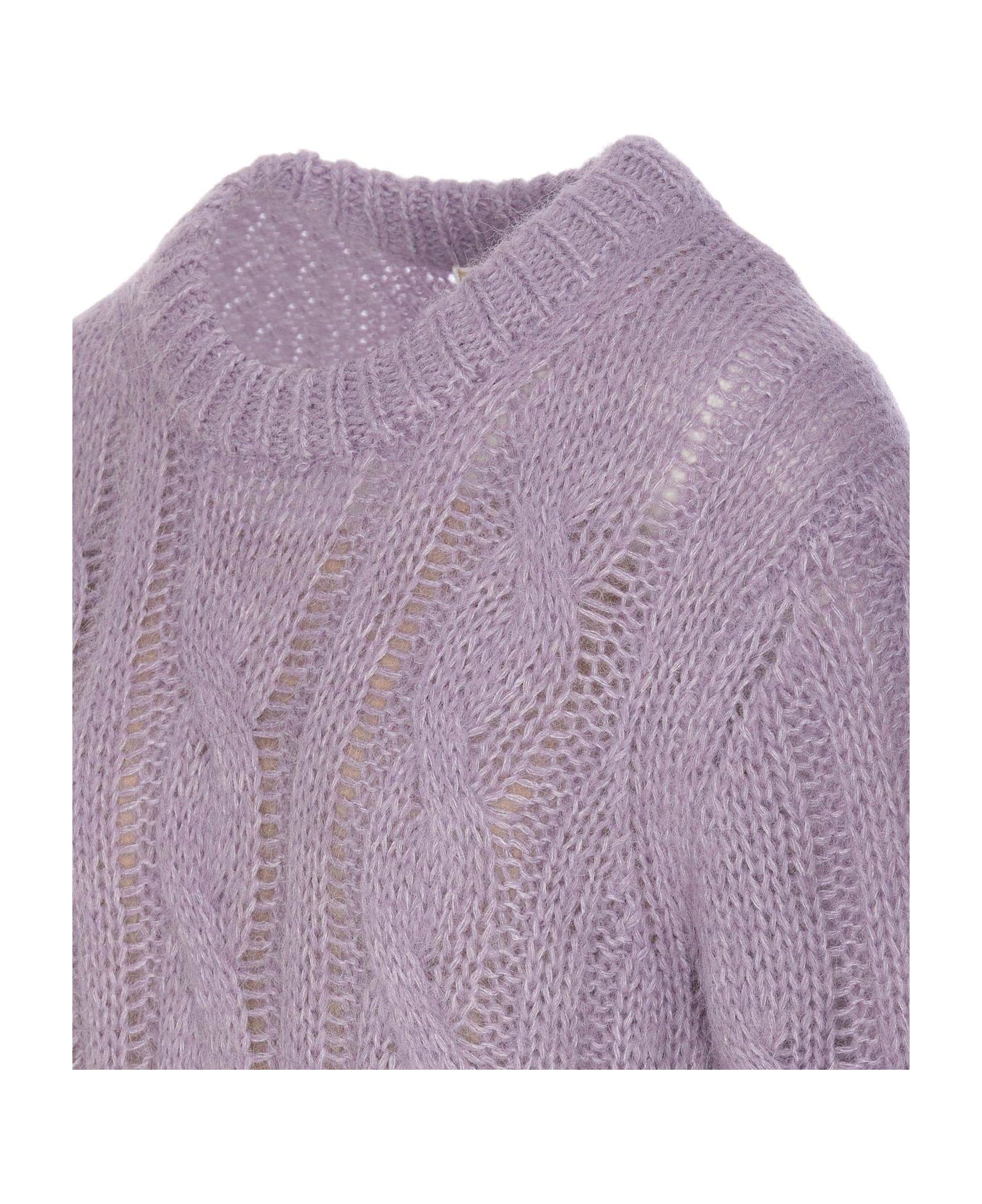 Michael Kors Cable Knit Dress - PURPLE