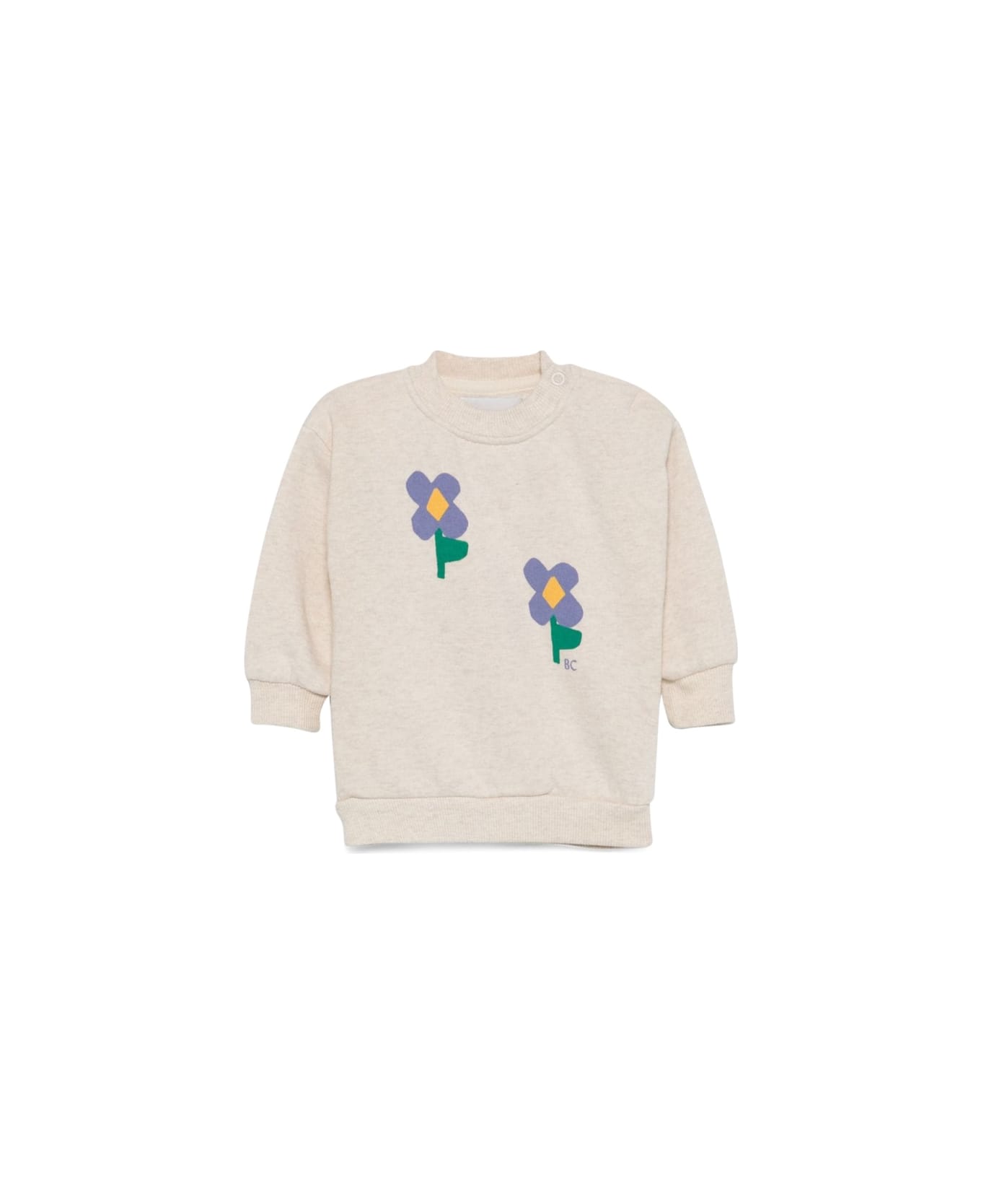 Bobo Choses Baby Pansy Flower Sweatshirt - BEIGE