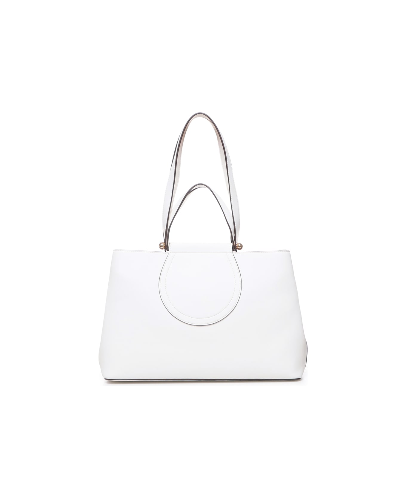 Love Moschino Tote Bag With Logo Plaque - White