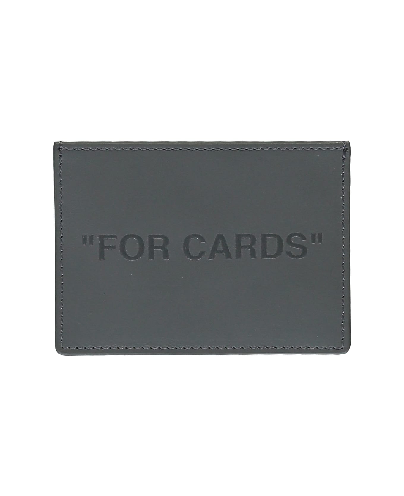 Off-White Leather Card Holder - grey 財布