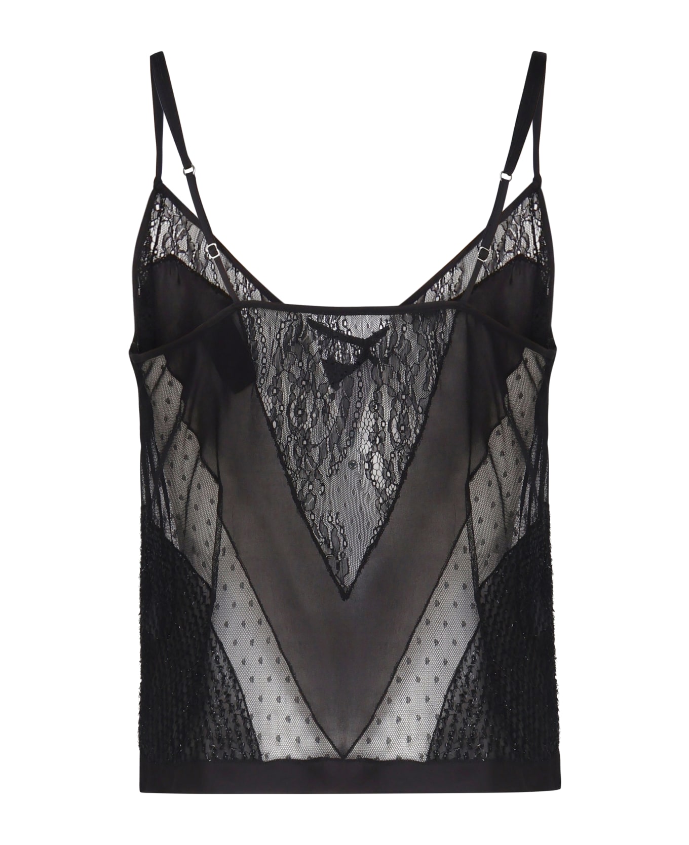 Pinko Top Boulogne Patchwork - Black Limousine